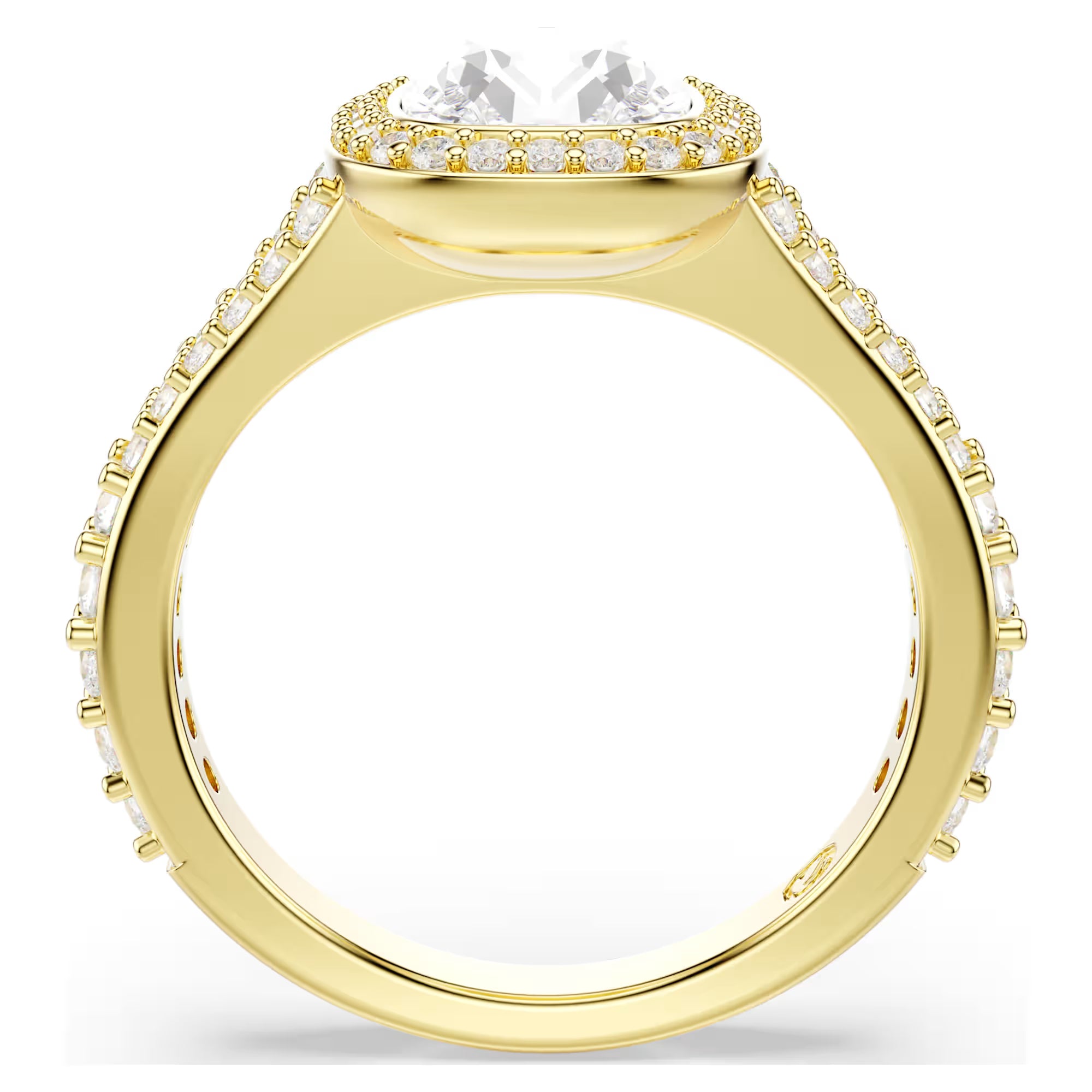 Swarovski Ring - Una - Putesnitt - Hvit og gull