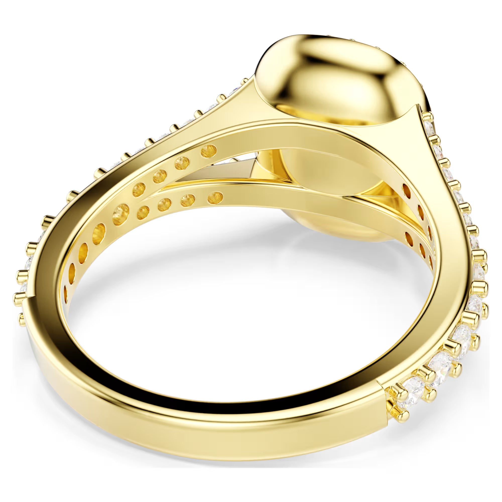 Swarovski Ring - Una - Putesnitt - Hvit og gull