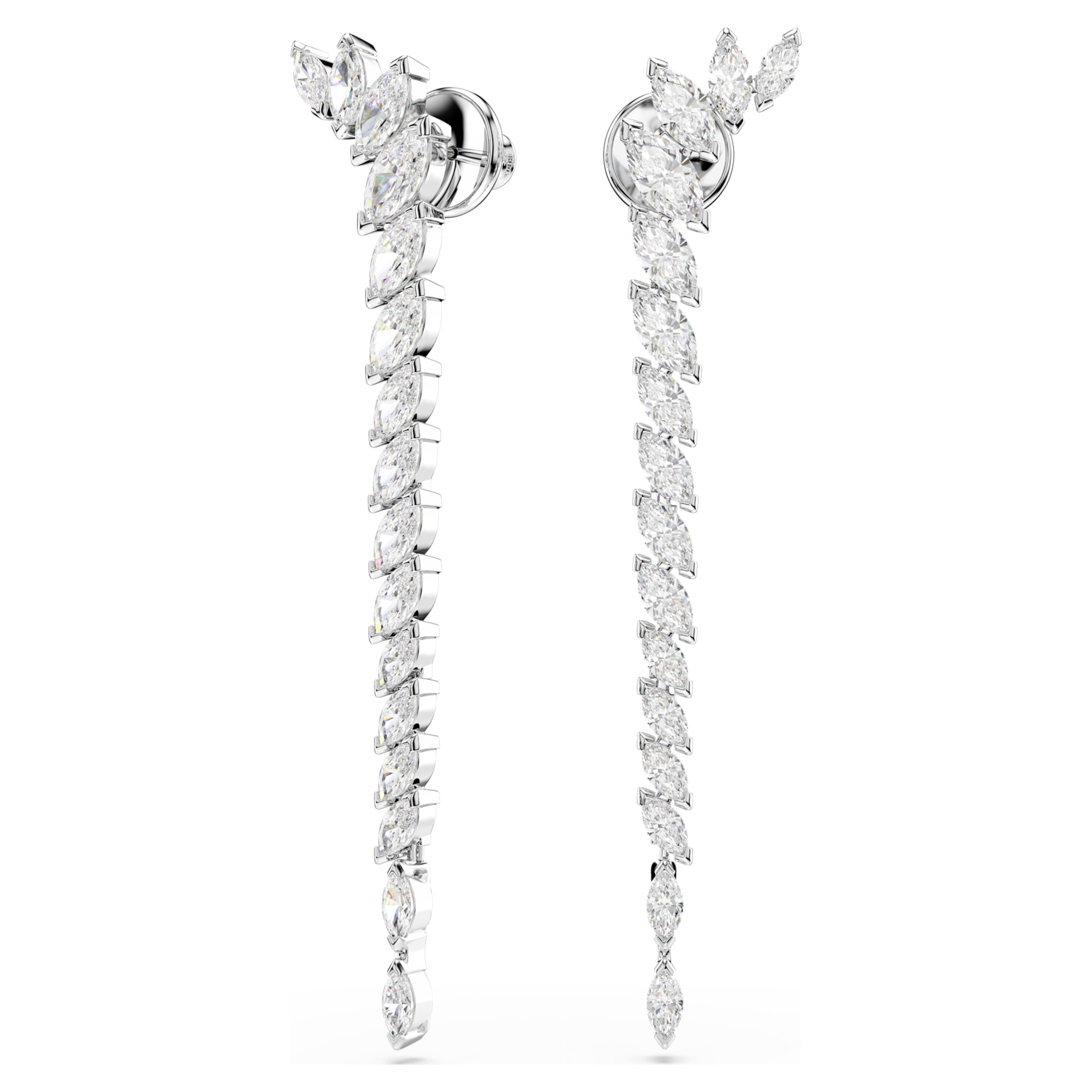 Swarovski øredobber - Mesmera Glam - White & Silver view 5