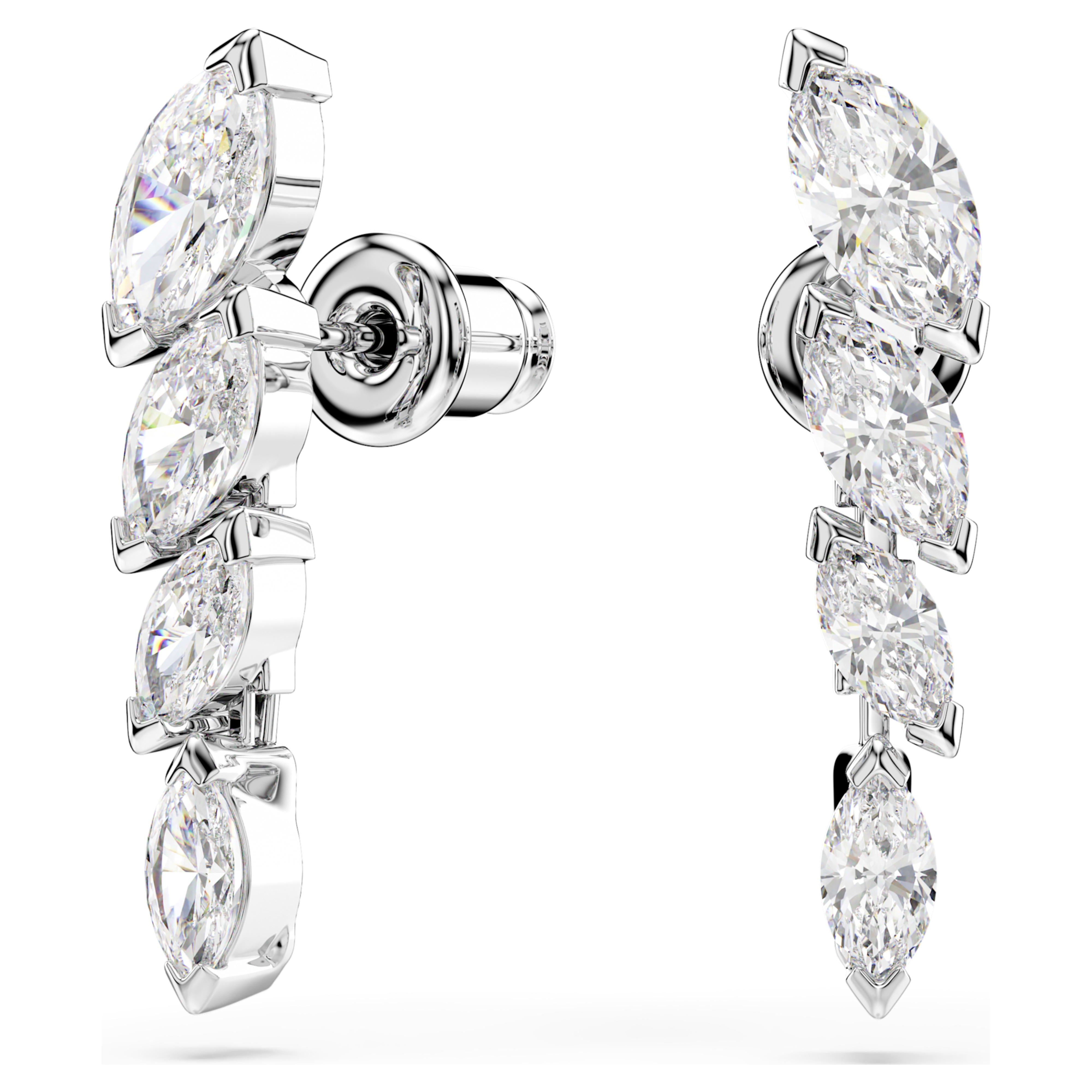 Boucles d'oreilles Swarovski - Mesmera Glam - Blanc & Argenté vue 5