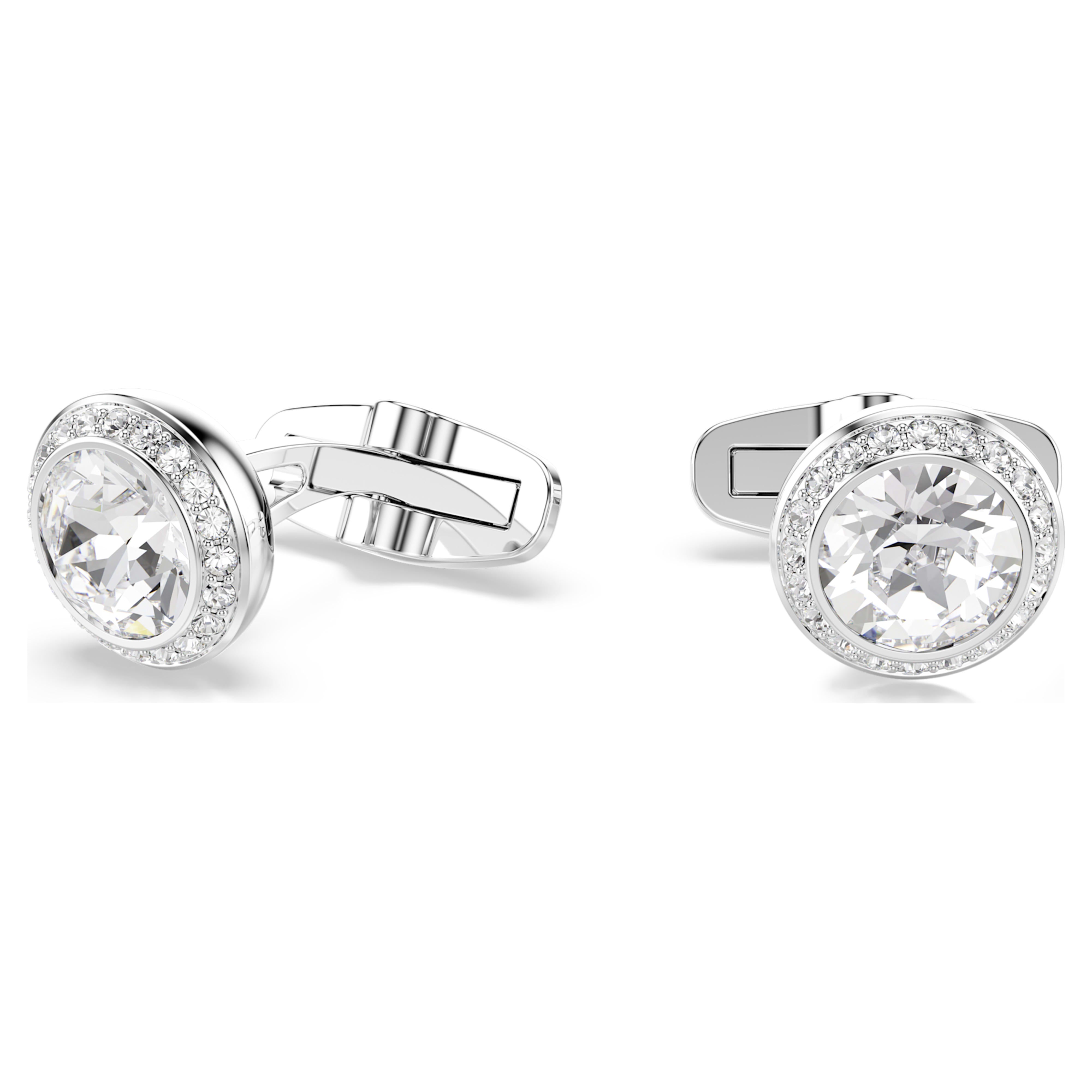 Boutons de Manchette Swarovski - Una Angelic - Incolore & Argenté