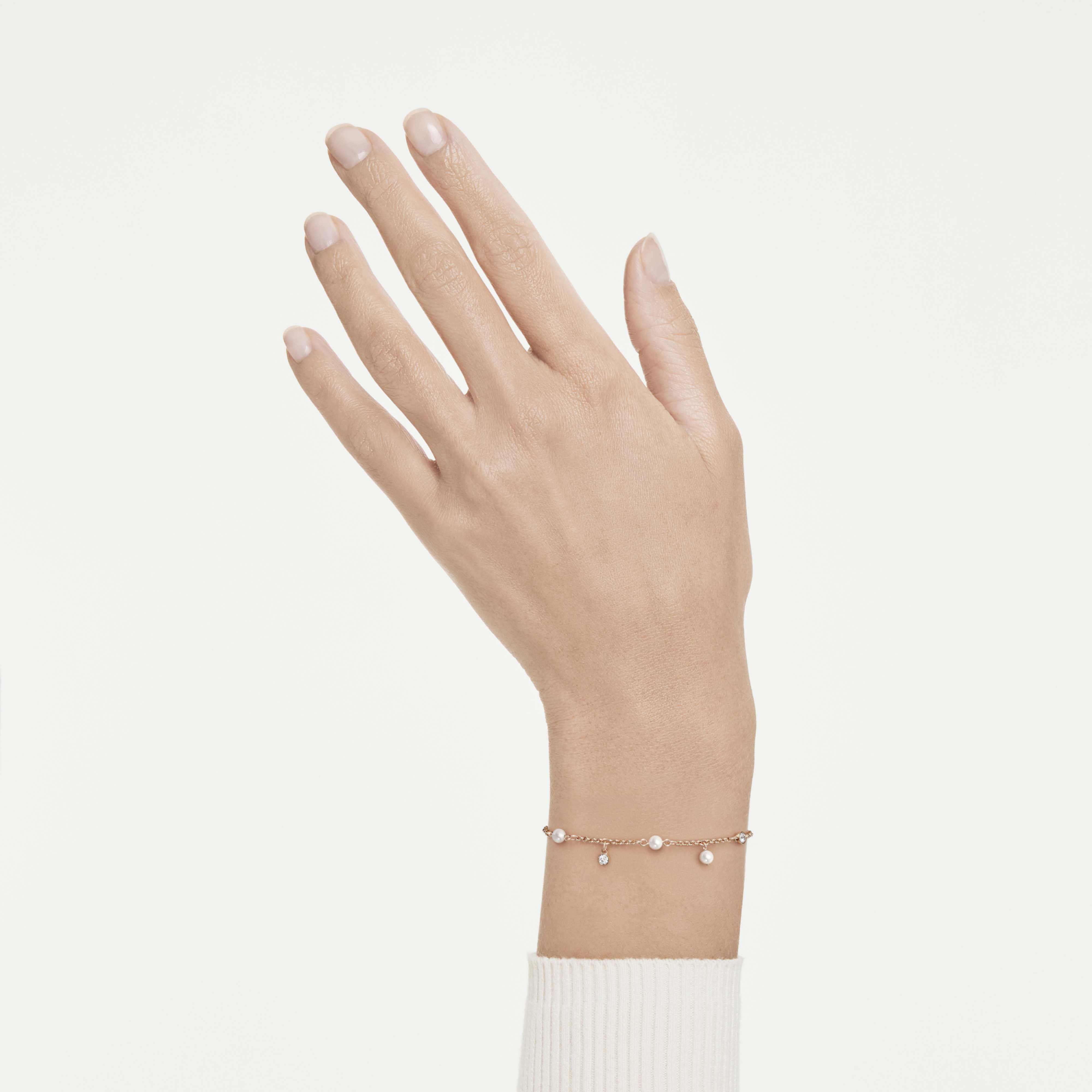 Bracelet Swarovski - Imber Chain - Incolore & Doré Rosé sur un mannequin