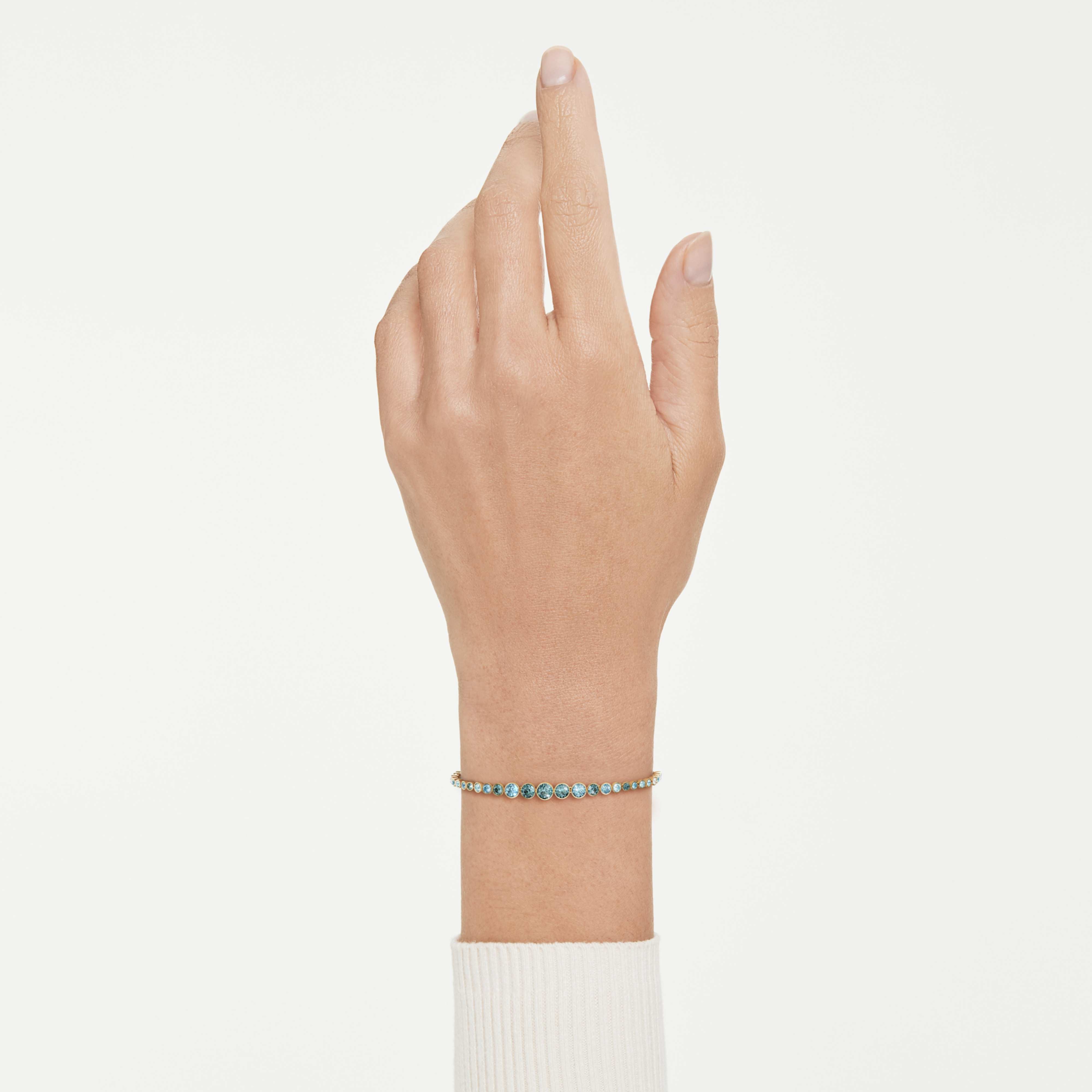 Bracelet Swarovski - Imber Tennis Emily - Dégradé - Multicolore & Doré sur un mannequin