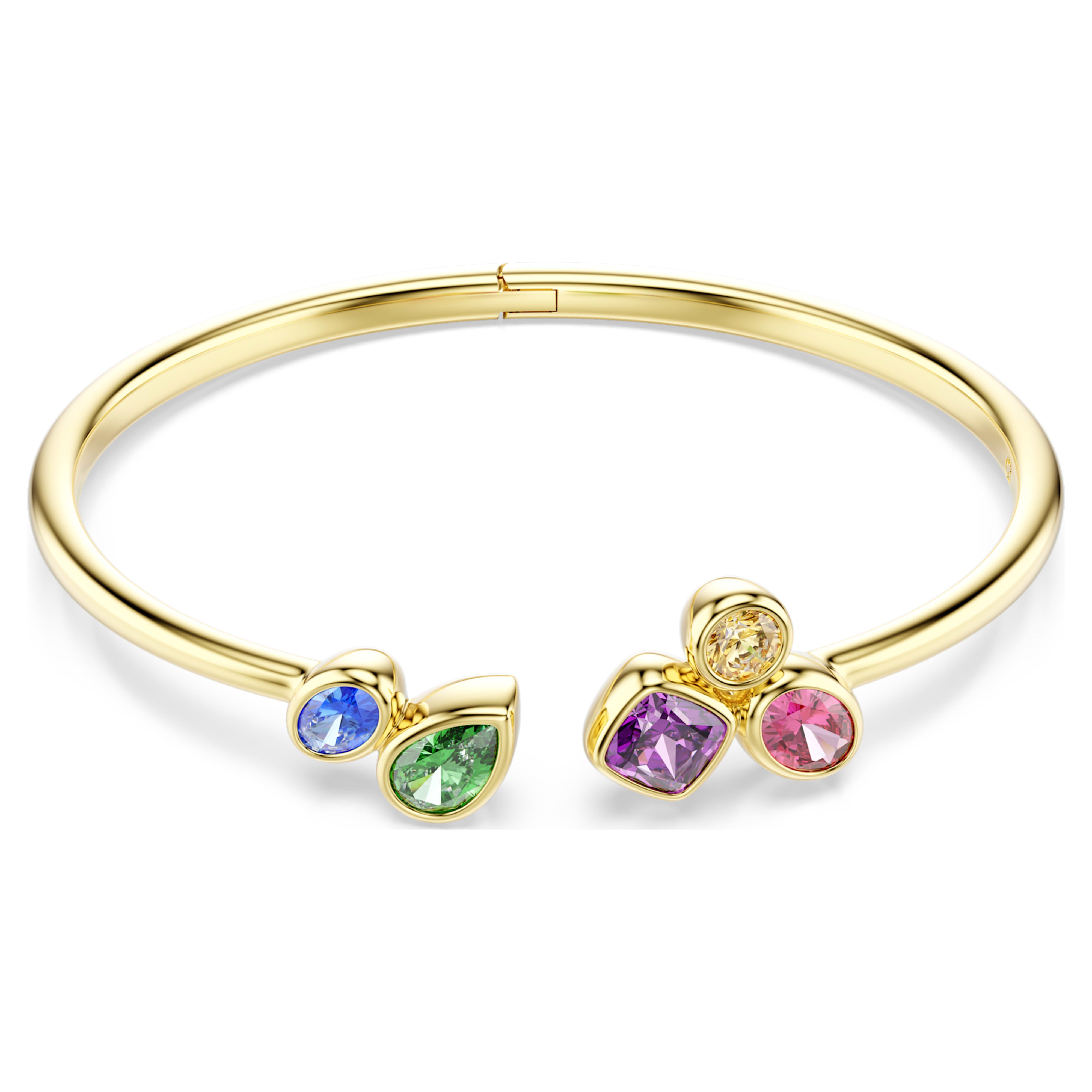 Pulseira Swarovski - Imber Orgânica - Multicolor e Dourada (S)