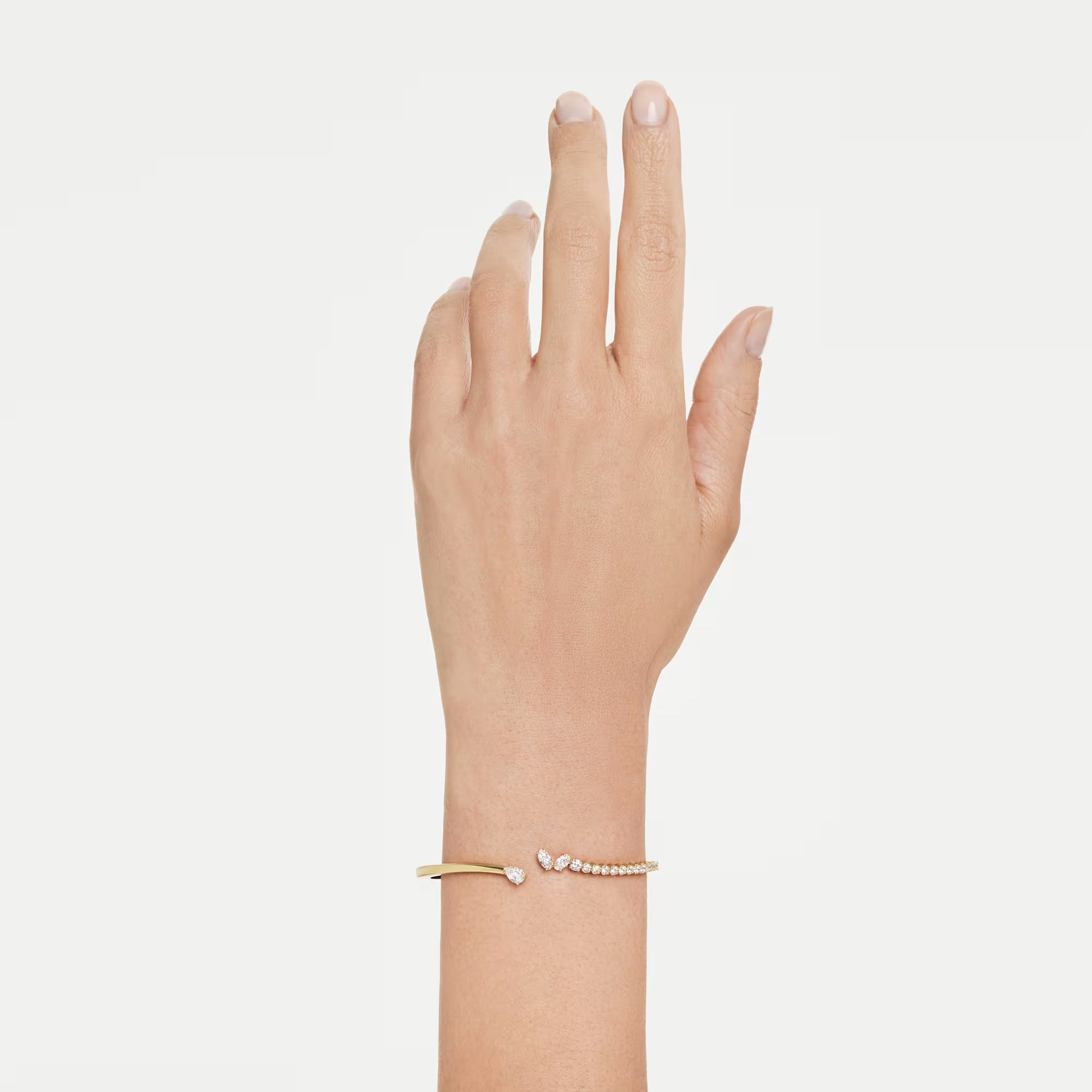 Bracelet Jonc Swarovski - Mesmera Attract - Blanc & Doré (L)