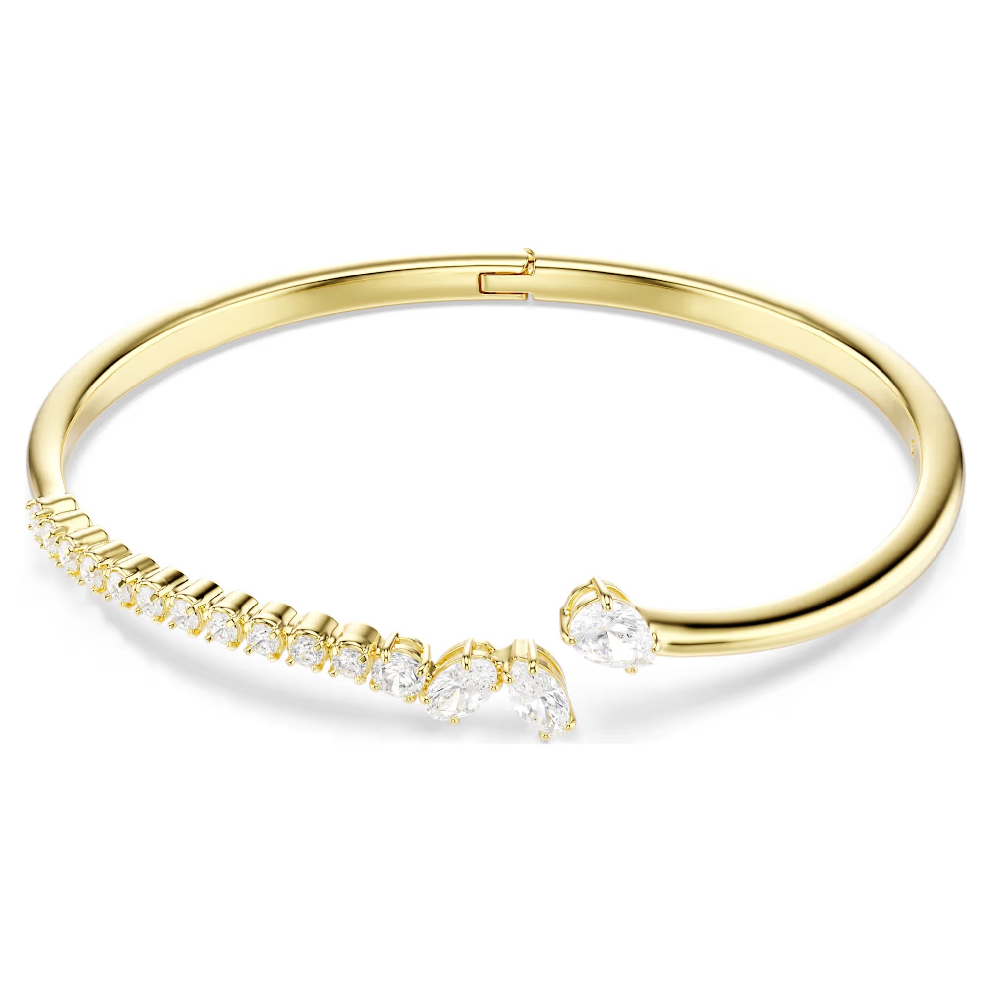 Bracelet Jonc Swarovski - Mesmera Attract - Blanc & Doré (L)