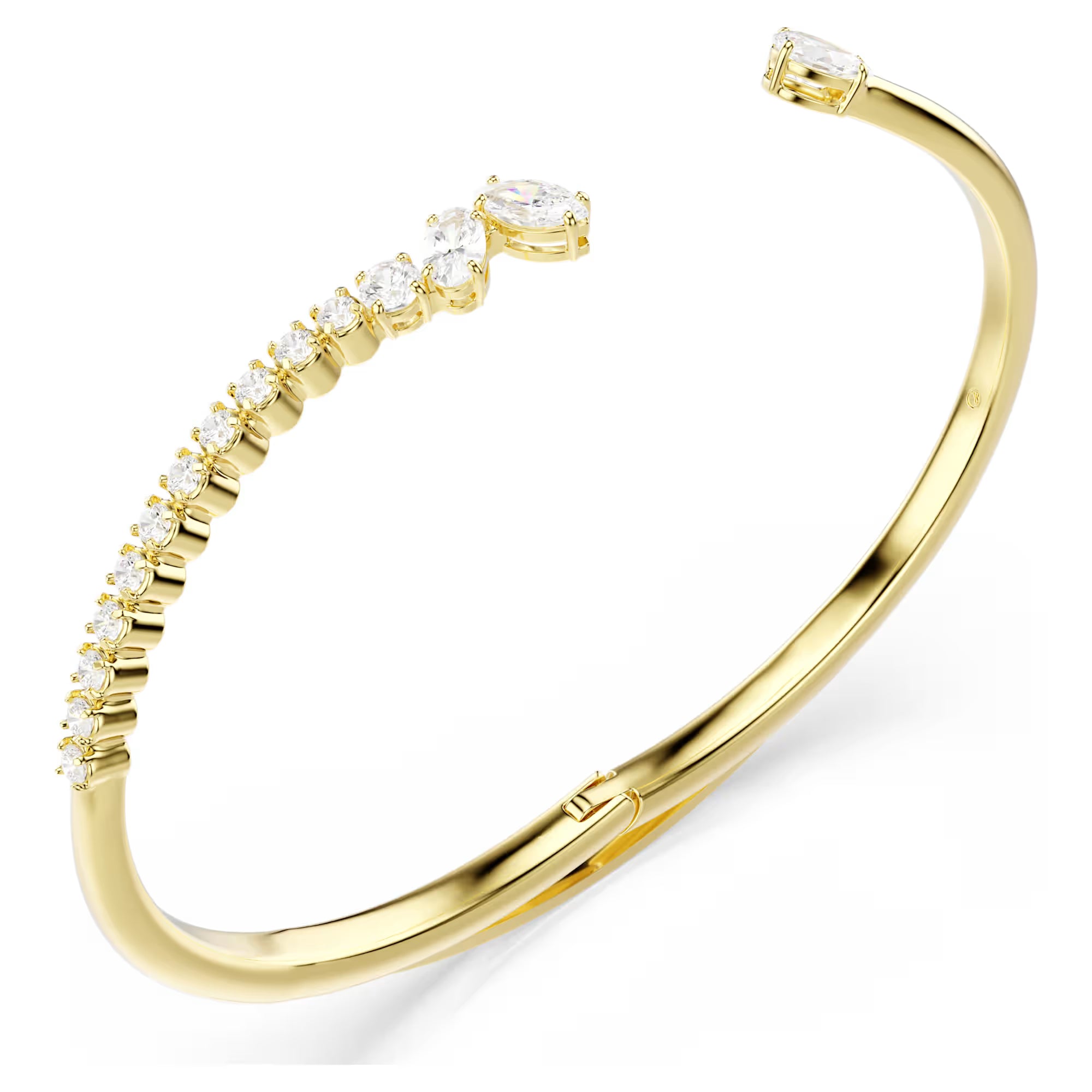 Bracelet Jonc Swarovski - Mesmera Attract - Blanc & Doré (L)