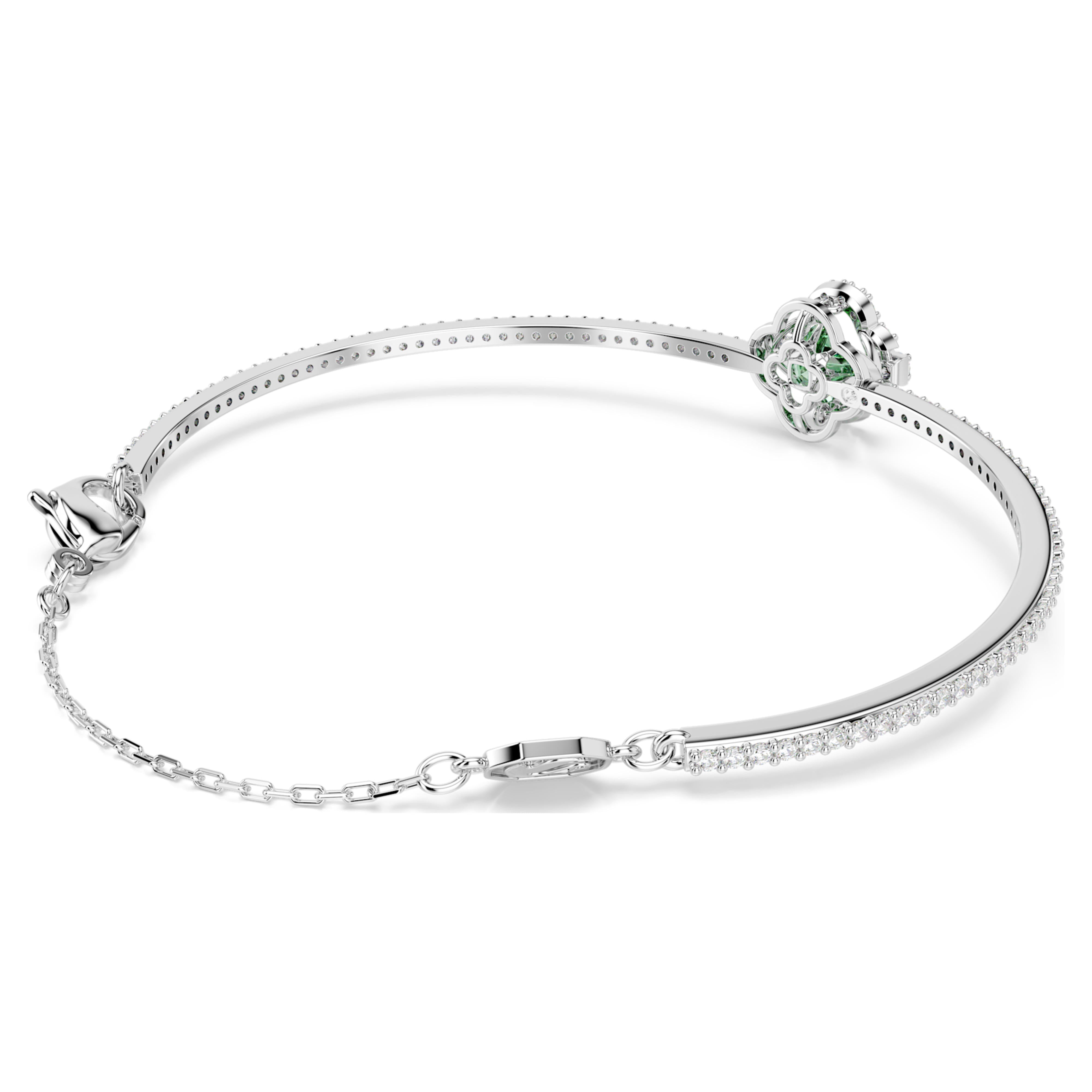Bracelet Jonc Swarovski - Una Sparkling Dance - Trèfle - Vert & Argenté (M) vue 4