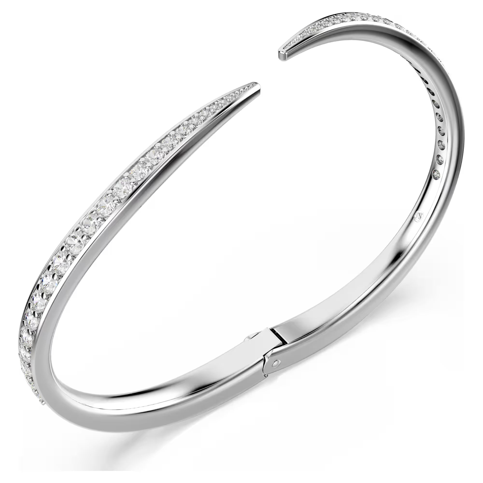 Bracciale rigido Swarovski - Cigno di Vienna - Bianco e argento (S)