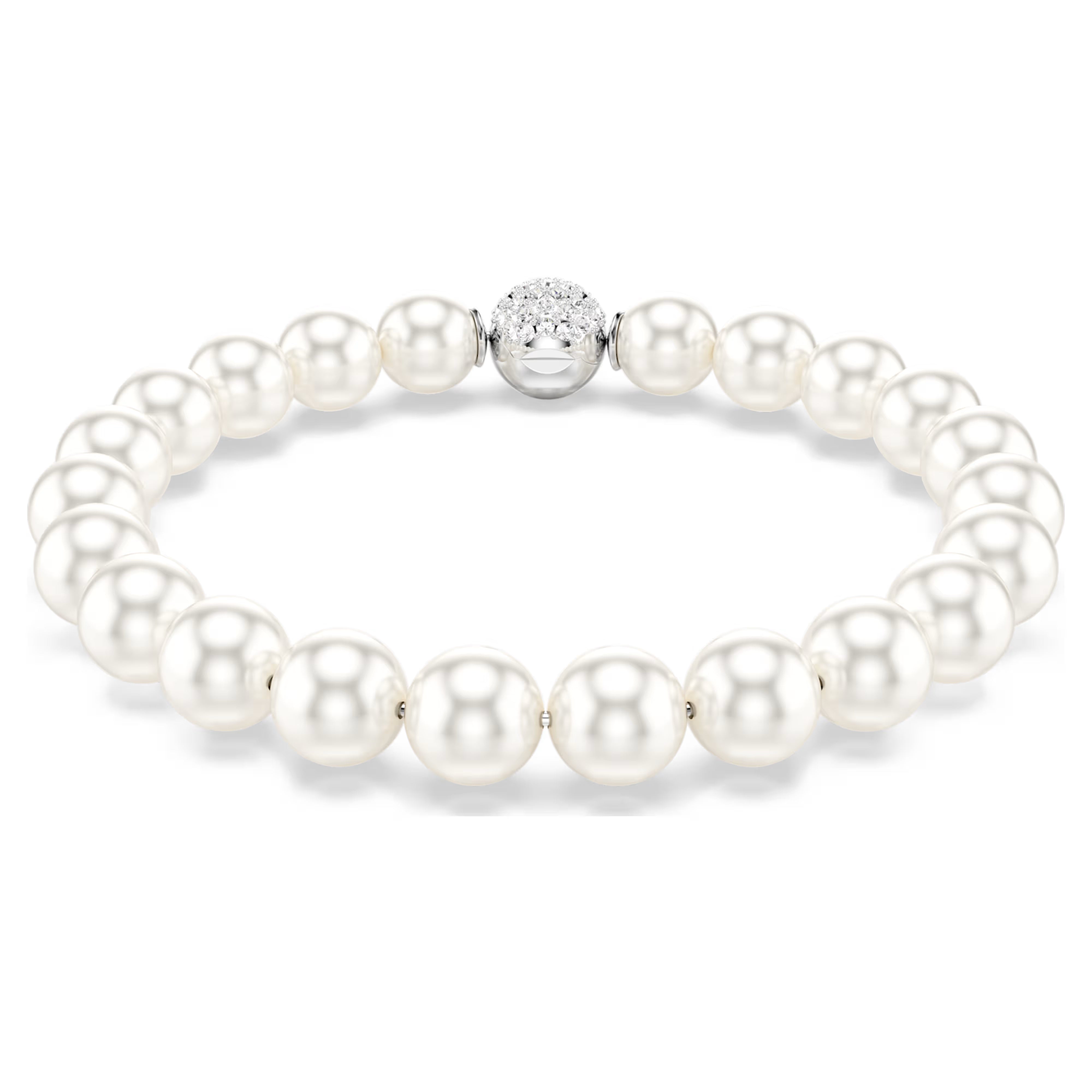 Swarovski Bileklik - Matrix - Beyaz & Gümüş