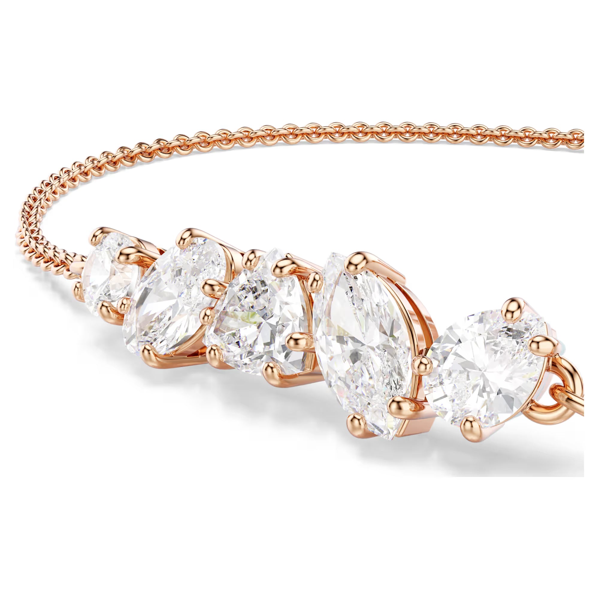 Bracciale Swarovski - Mesmera Attract - Bianco e oro rosa
