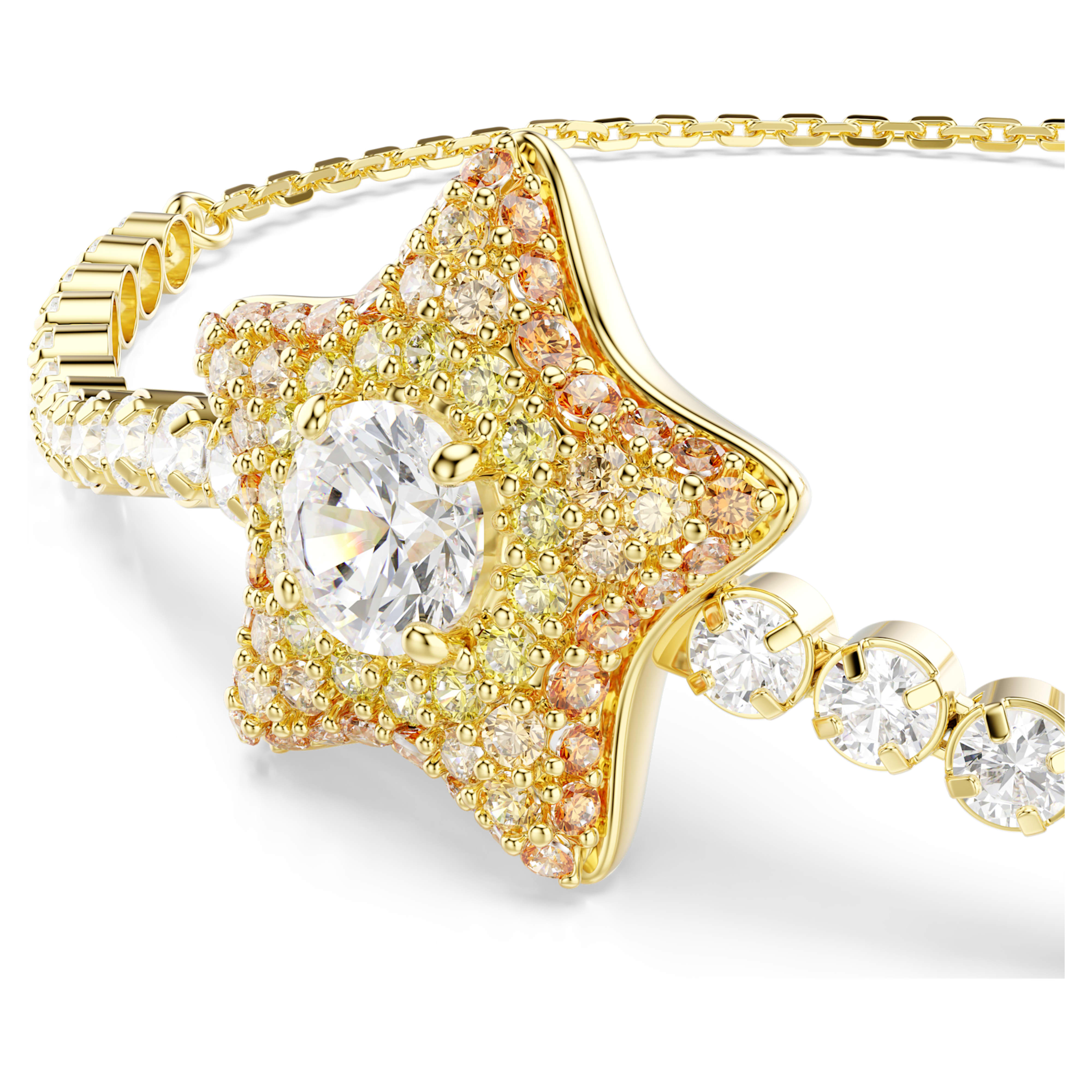 Swarovski karkötő - Sublima Luna - csillag - fehér és arany nézet 5