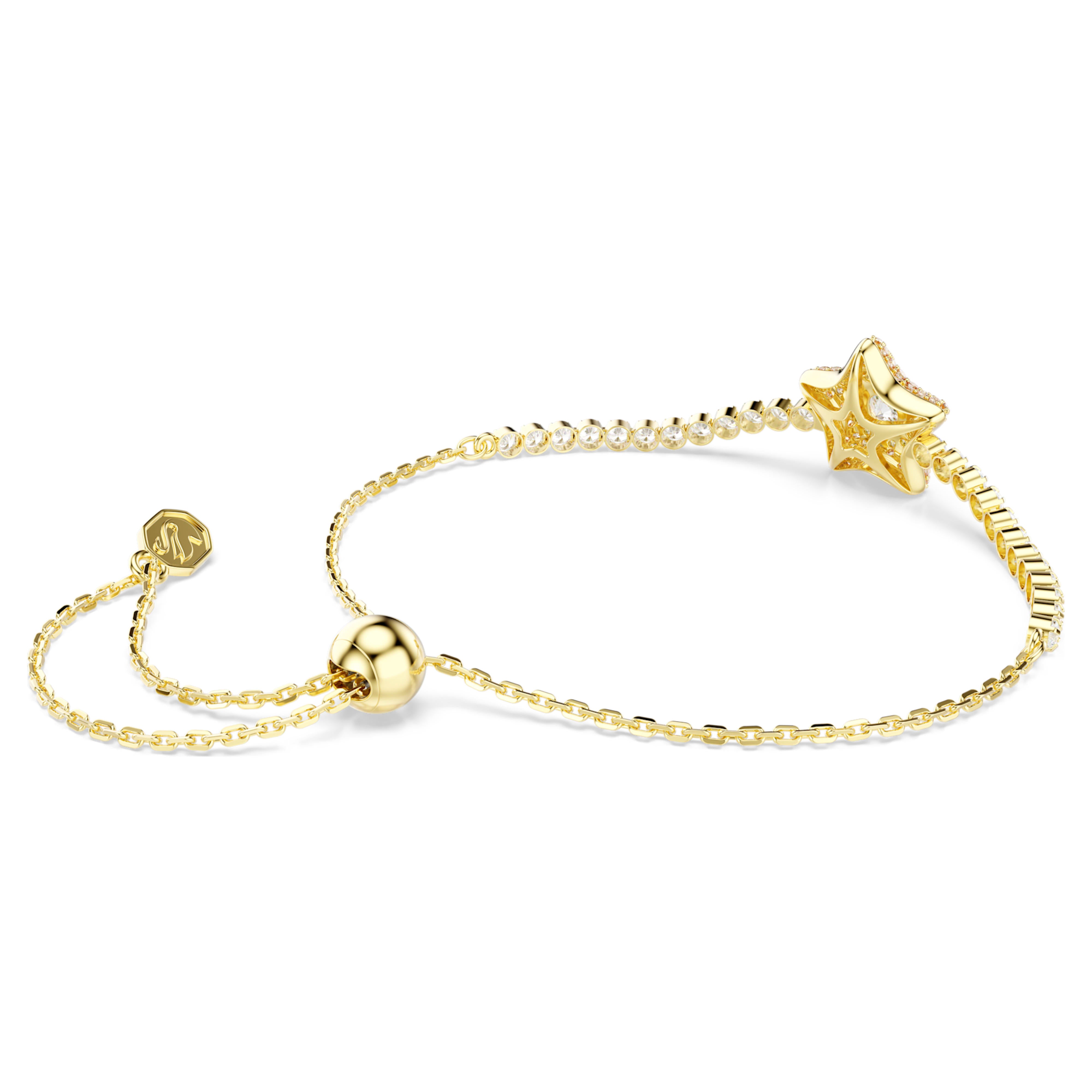 Swarovski karkötő - Sublima Luna - csillag - fehér és arany nézet 4