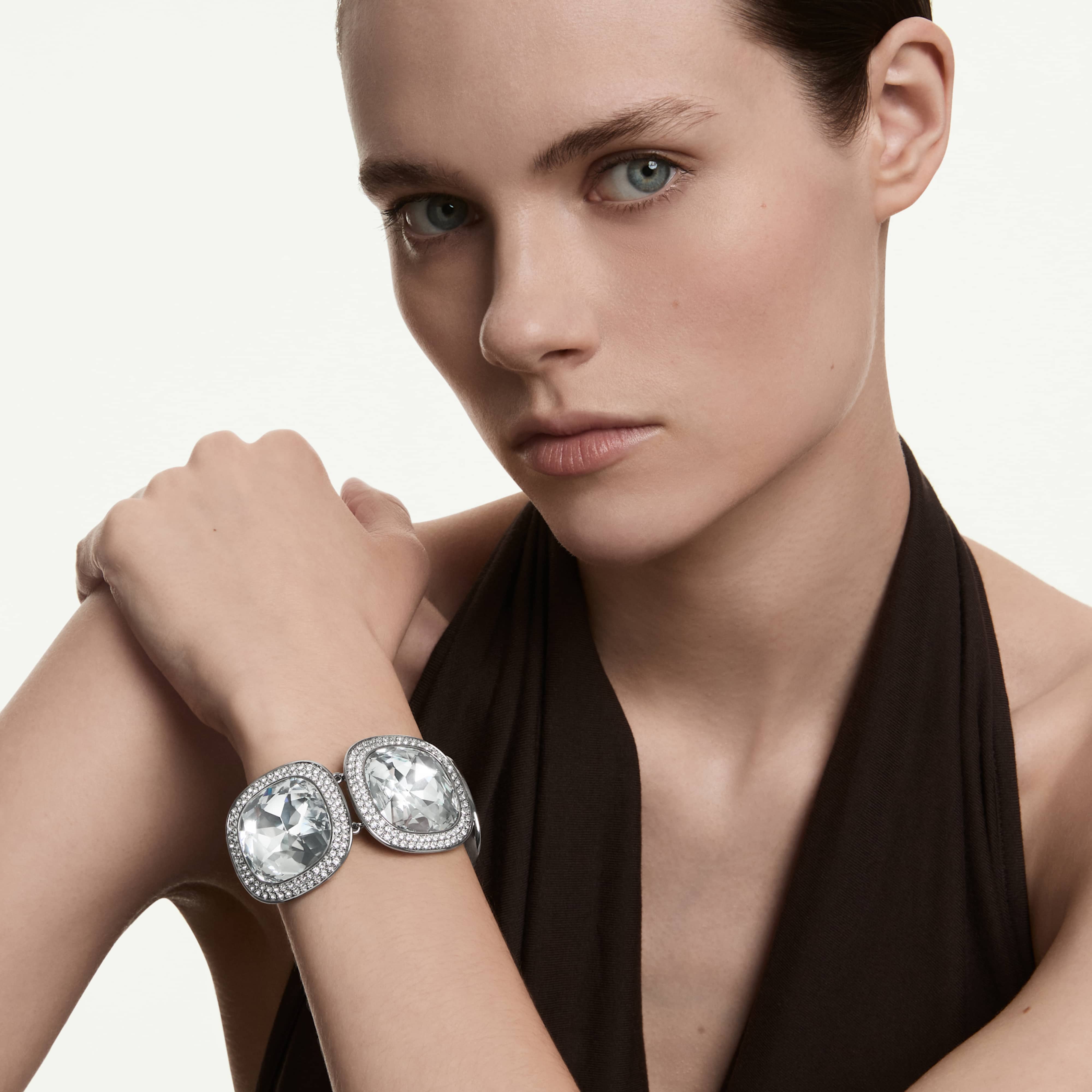 Bracelet Swarovski - Una Angelic Cushion - Incolore sur un mannequin