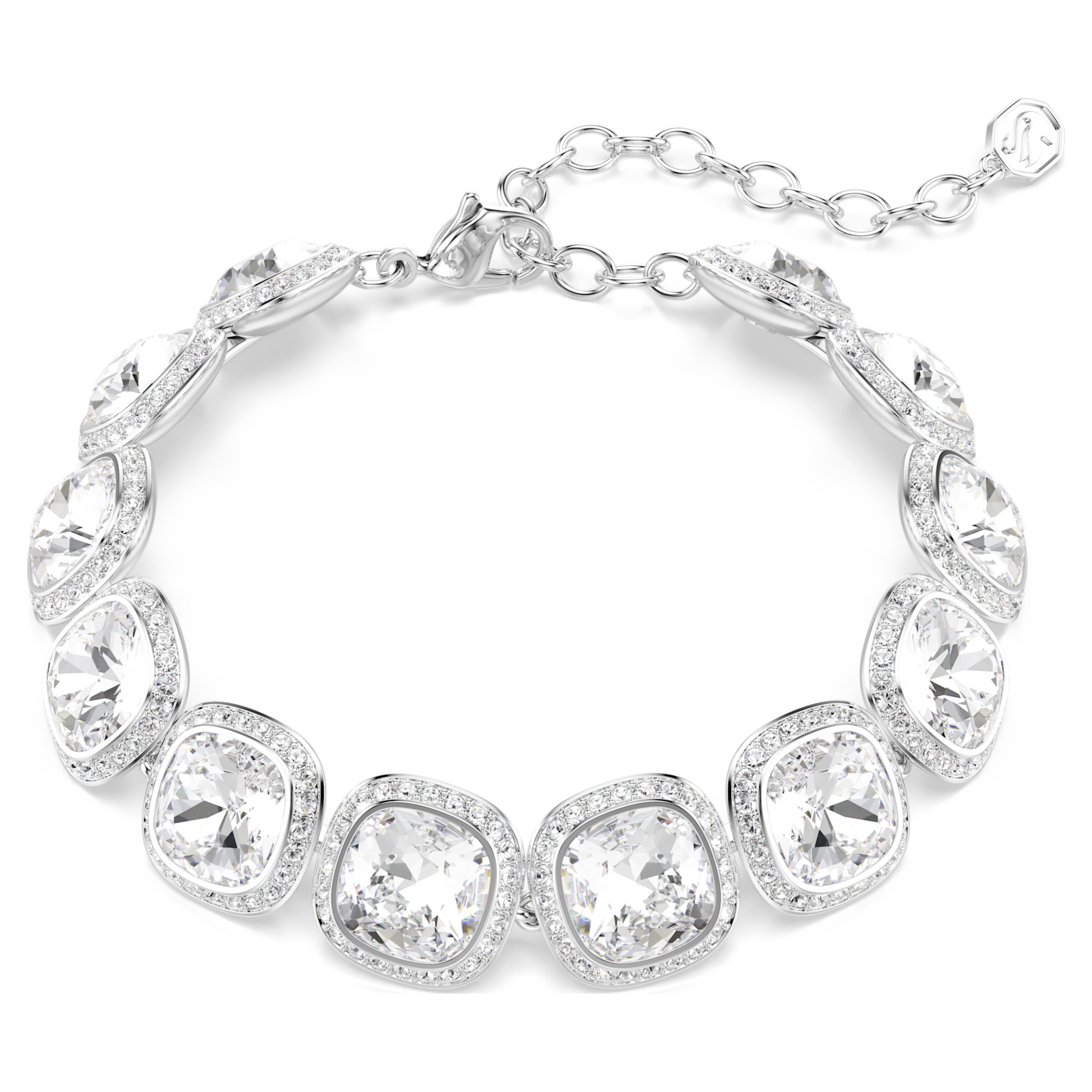 Bracelet Swarovski - Una Angelic Cushion - Coussin - Incolore & Argenté (M)