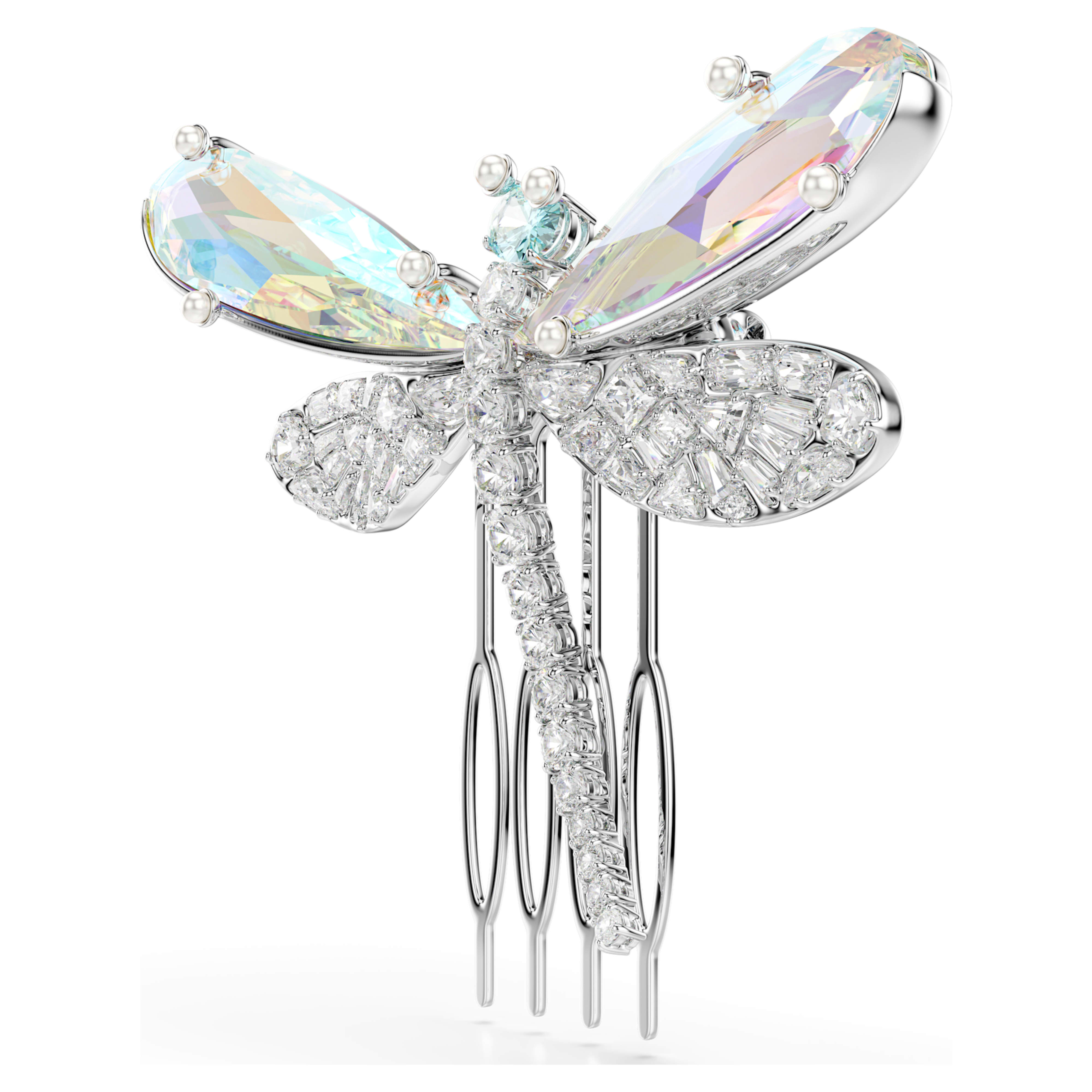 Broșă Swarovski - Ariana Grande x Swarovski - Diverse mărimi - Vedere alb și argintiu 3