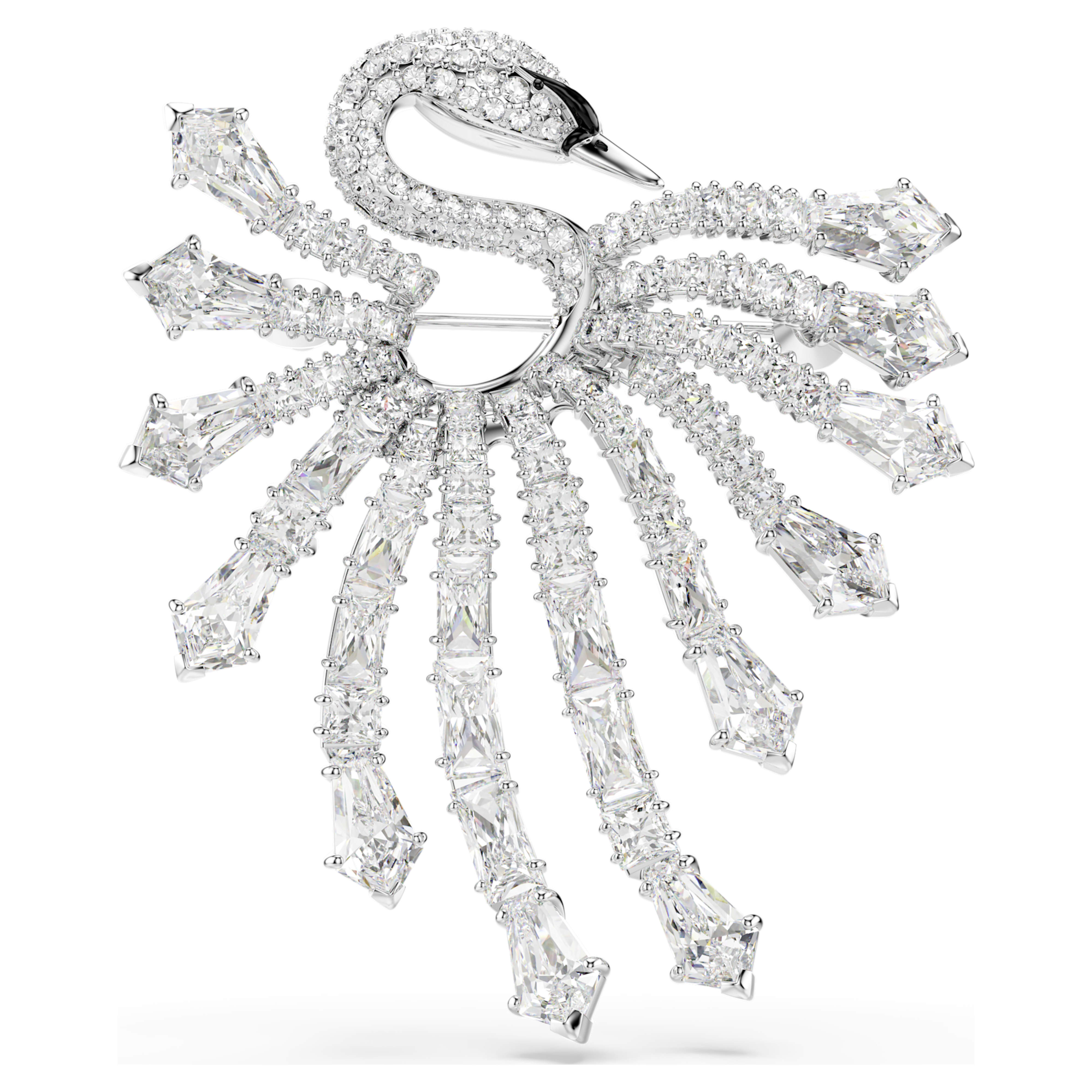Broche Swarovski - Vienna Swan - Blanc & Argenté