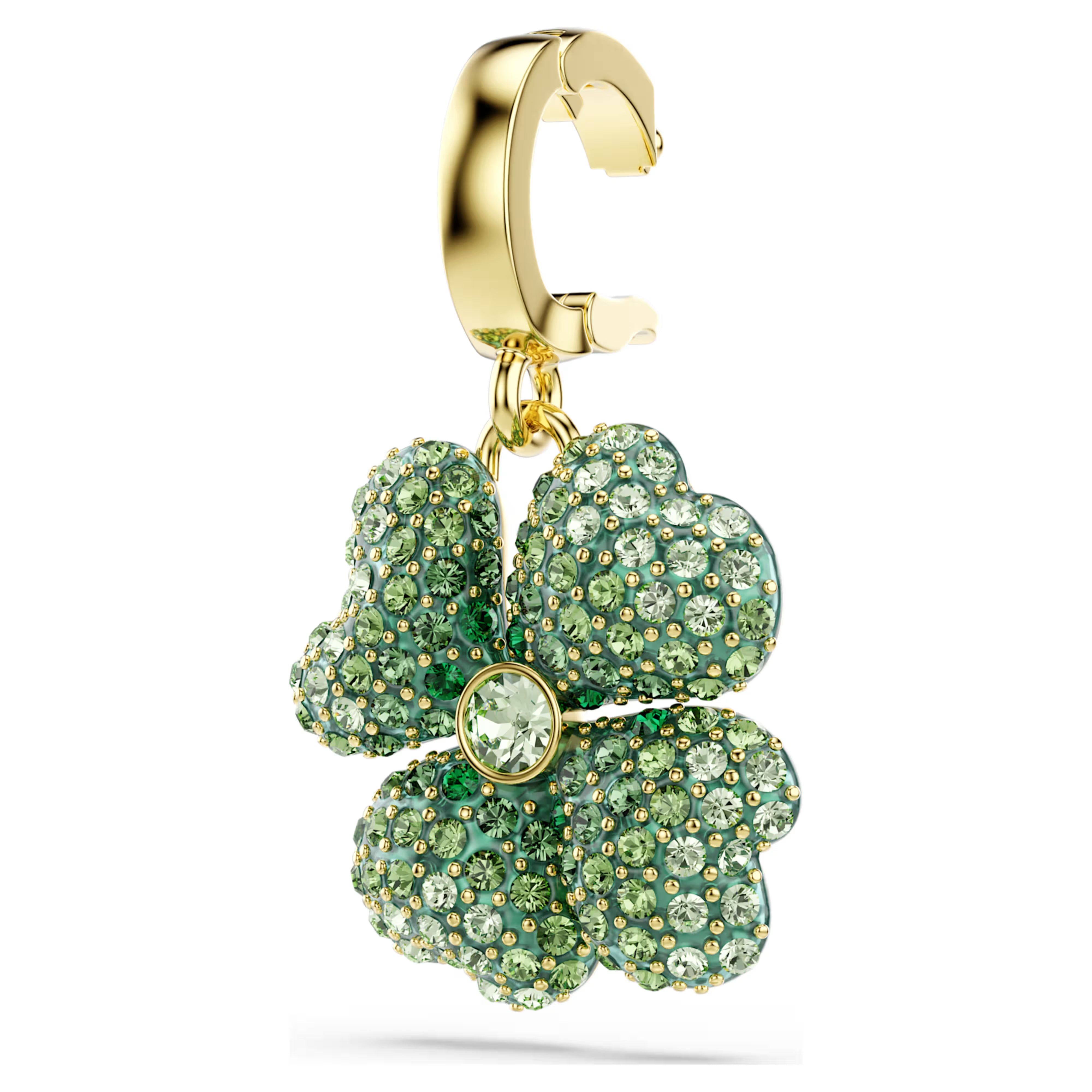 Charm Swarovski - Idyllia - Trèfle - Vert & Doré vue 4