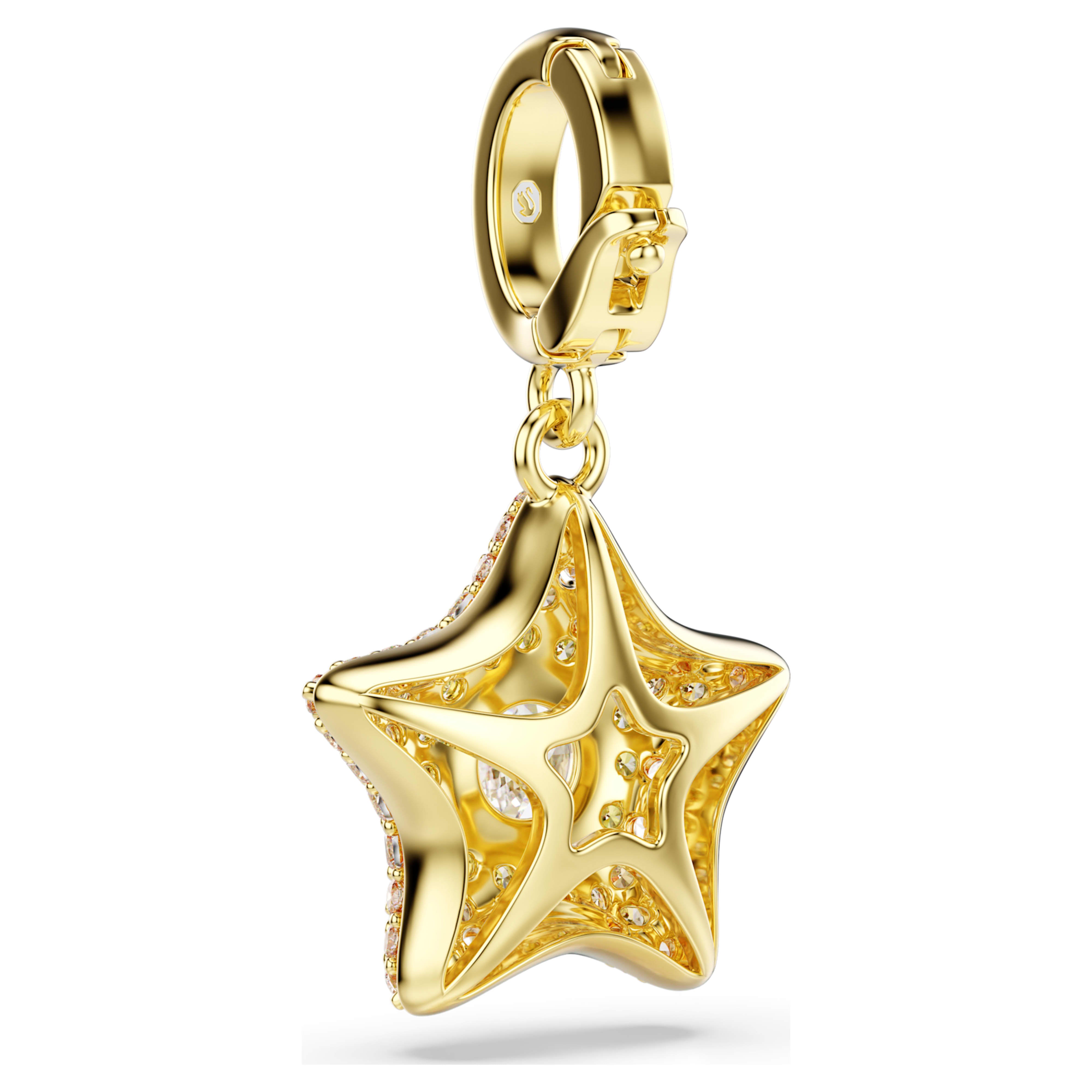 Charm Swarovski - Sublima Luna - Blanc & Doré vue 4