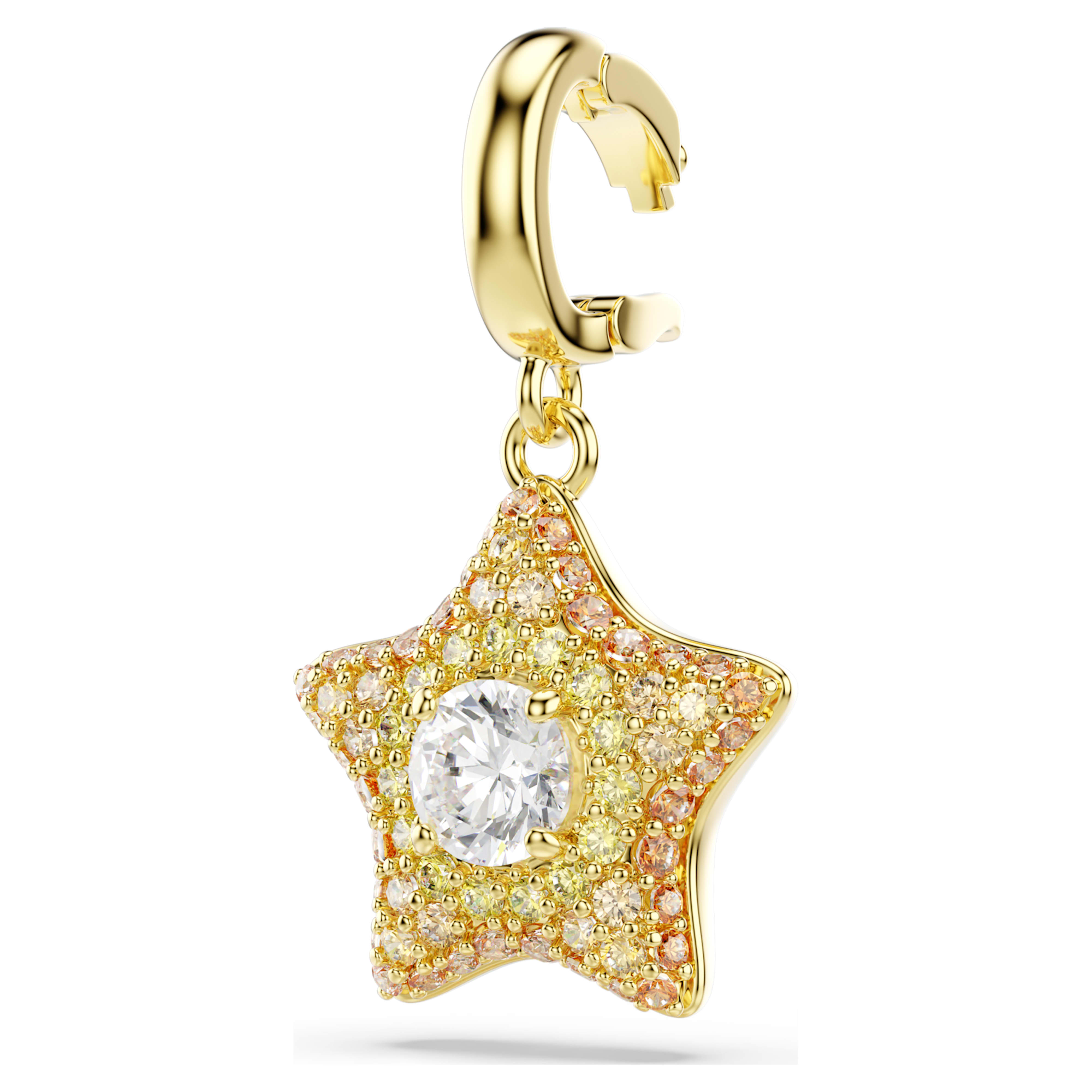 Charm Swarovski - Sublima Luna - Blanc & Doré vue 3