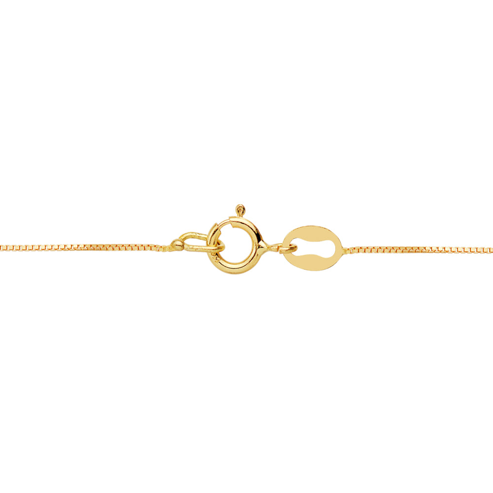 Pingente Flor 18K 5X5 mm Corrente Dourada Bicolor 42CM
