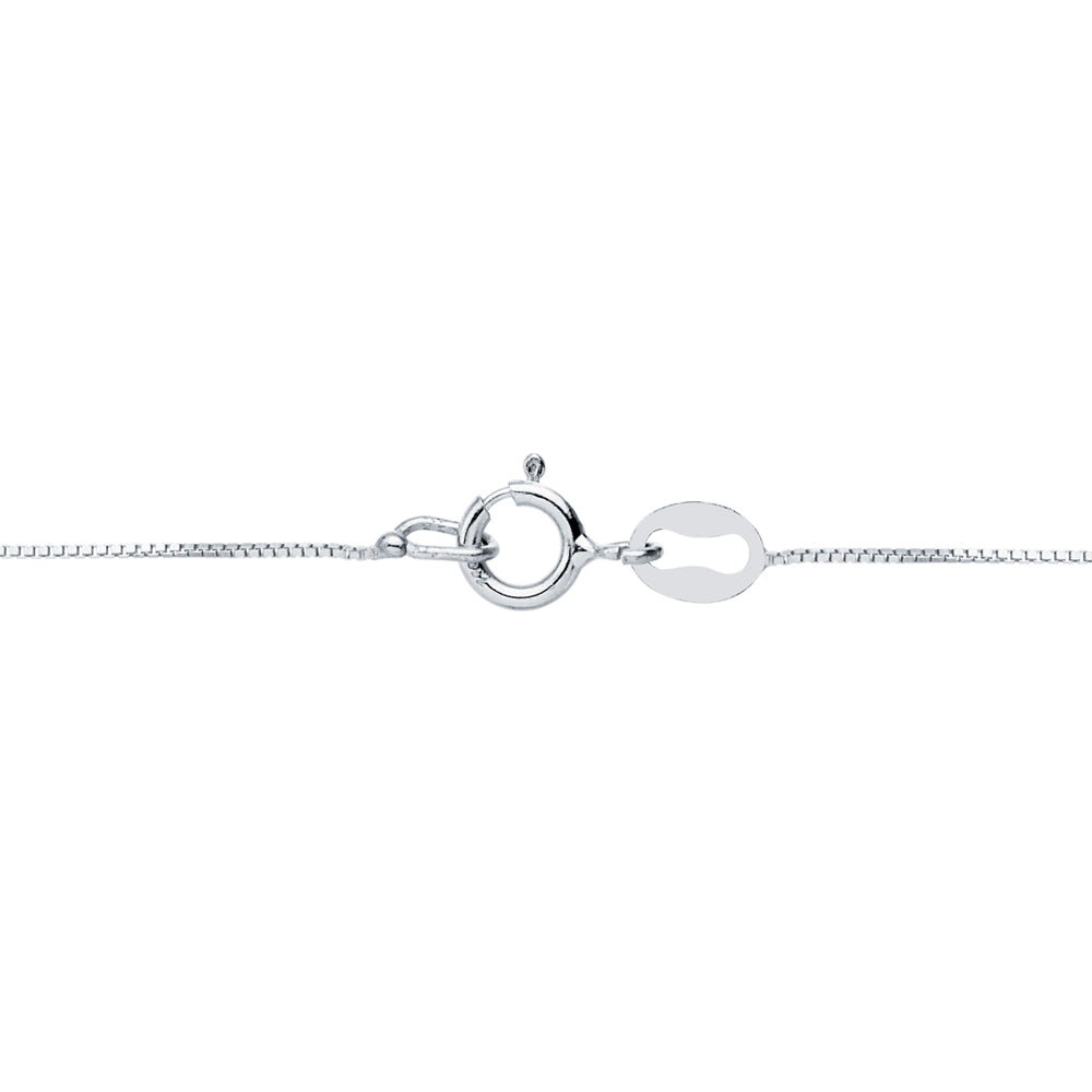 18K White Gold “como Tu” Pendant 44 Cm Chain