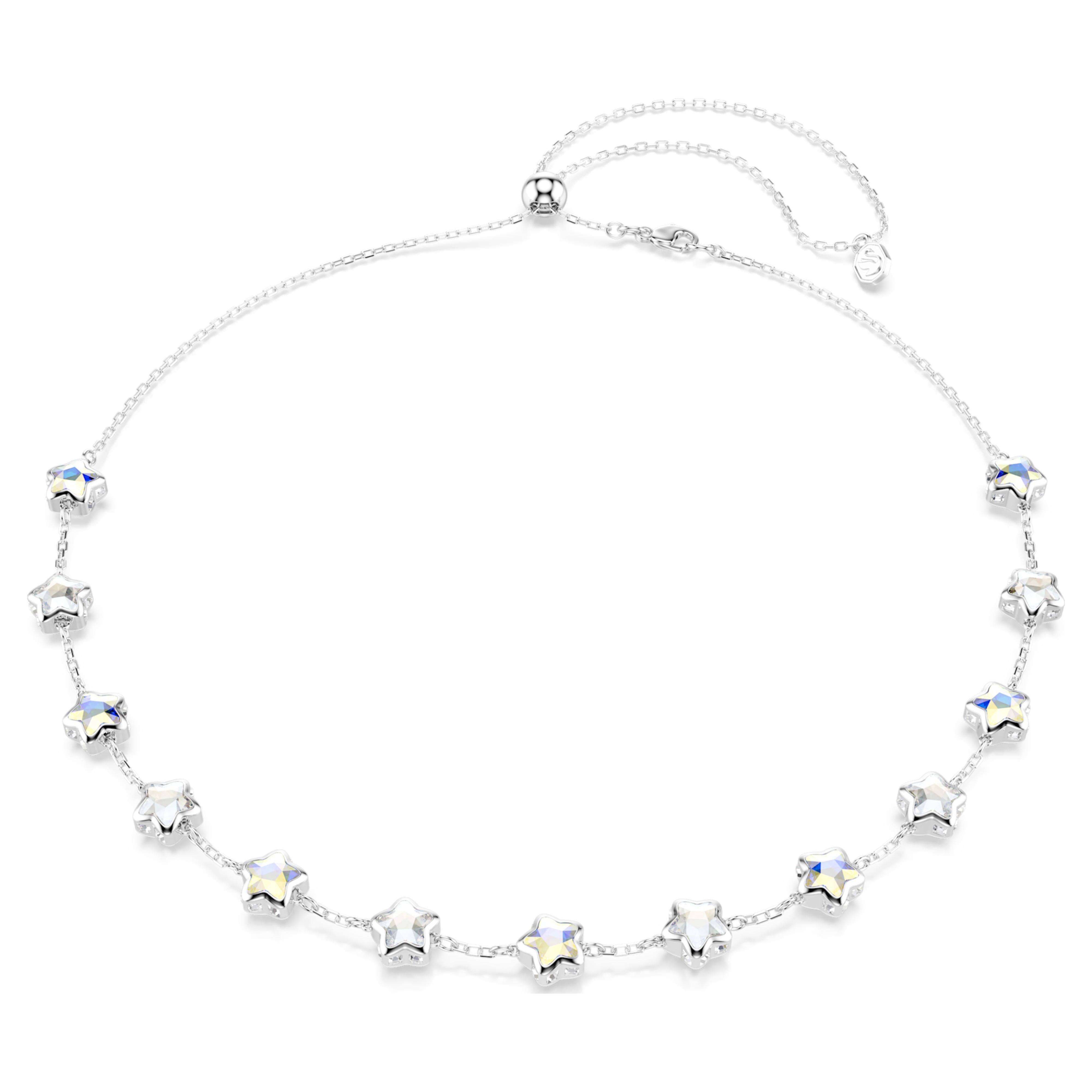 Colier Swarovski - Chroma - Steaua - Diverse Dimensiuni - Alb & Argintiu
