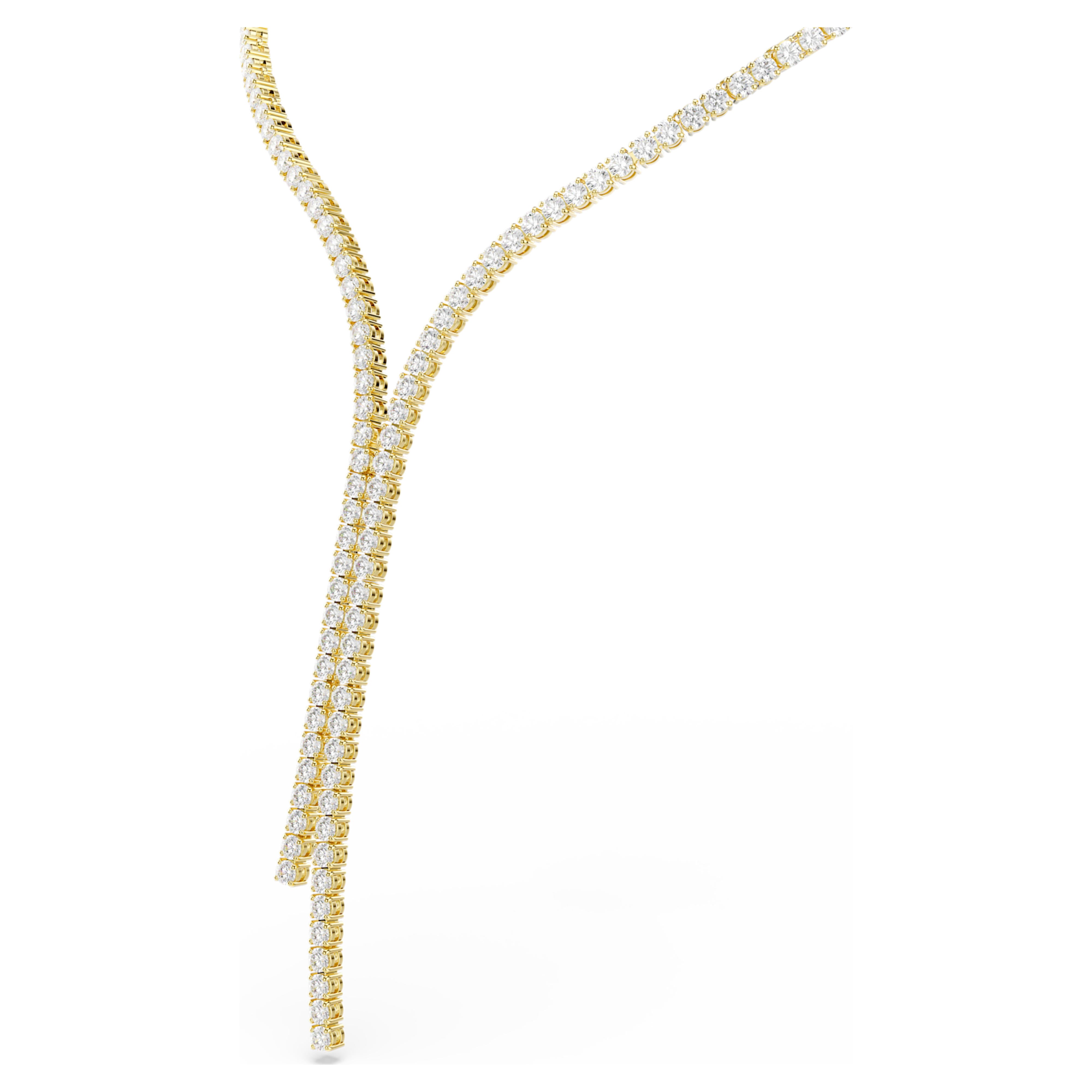 Collier Tennis Swarovski - Matrix Tennis - Blanc & Doré vue 3