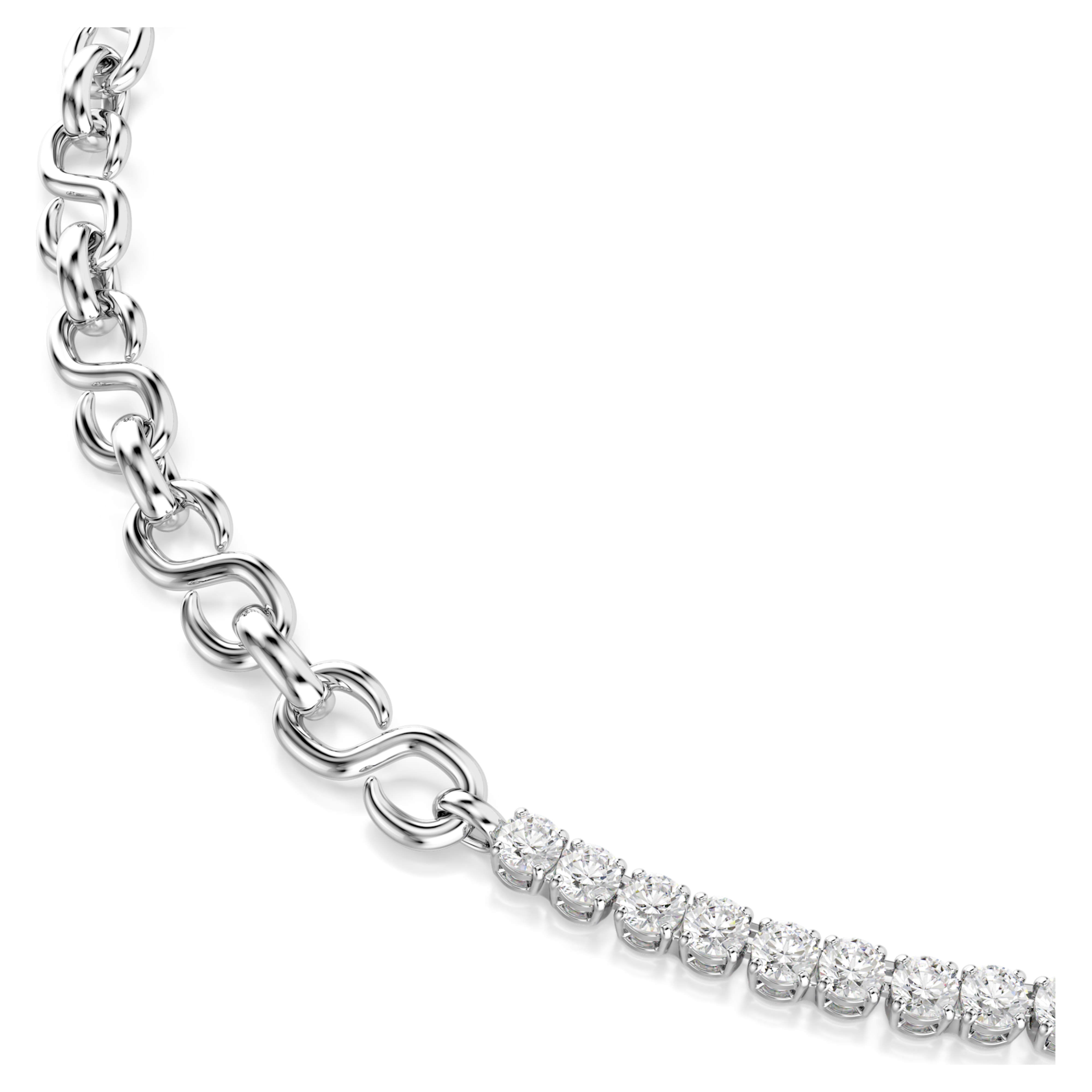 Collier Swarovski - Matrix Tennis - Blanc & Argenté vue 4