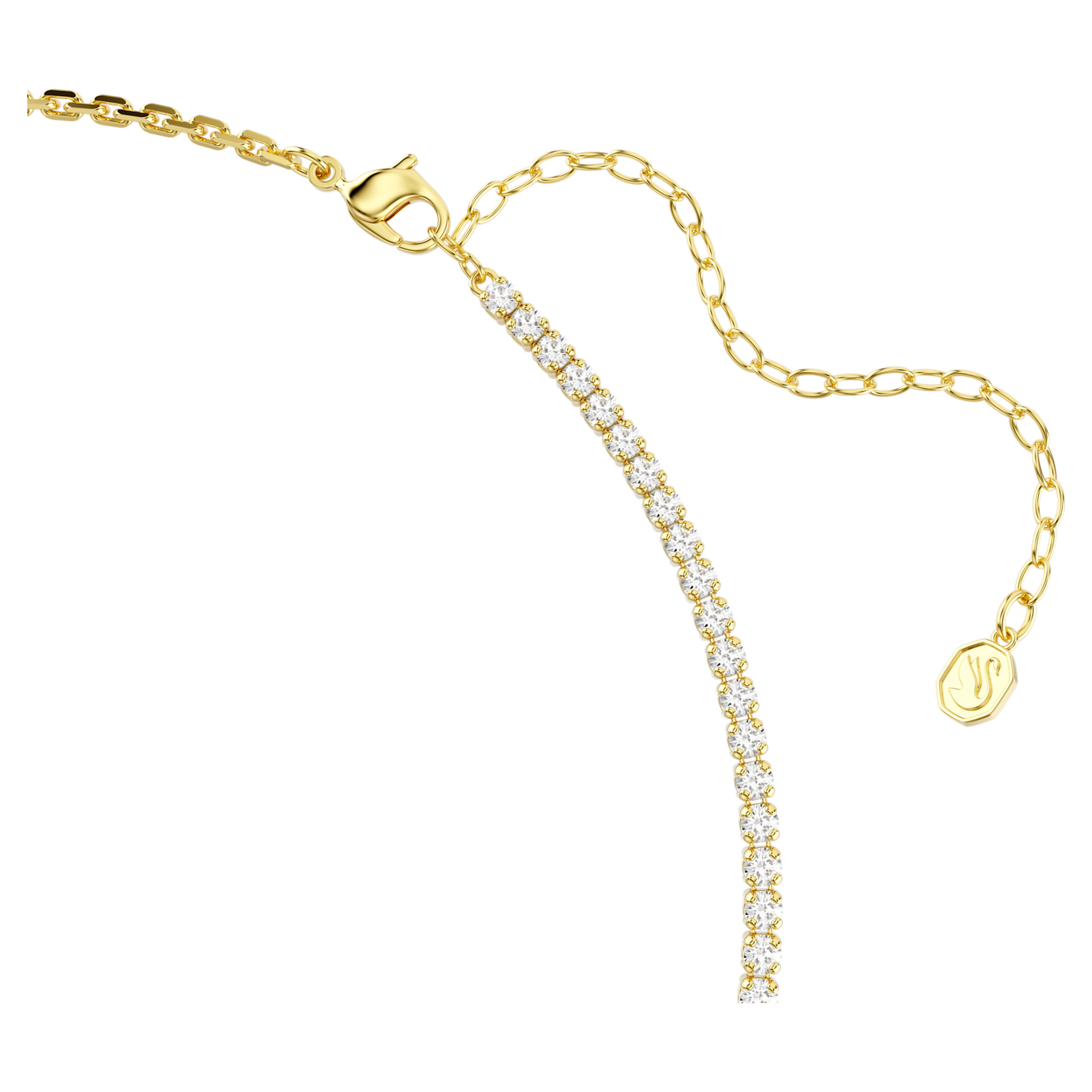Collier Swarovski - Matrix Tennis - Chaîne - Blanc & Doré vue 3