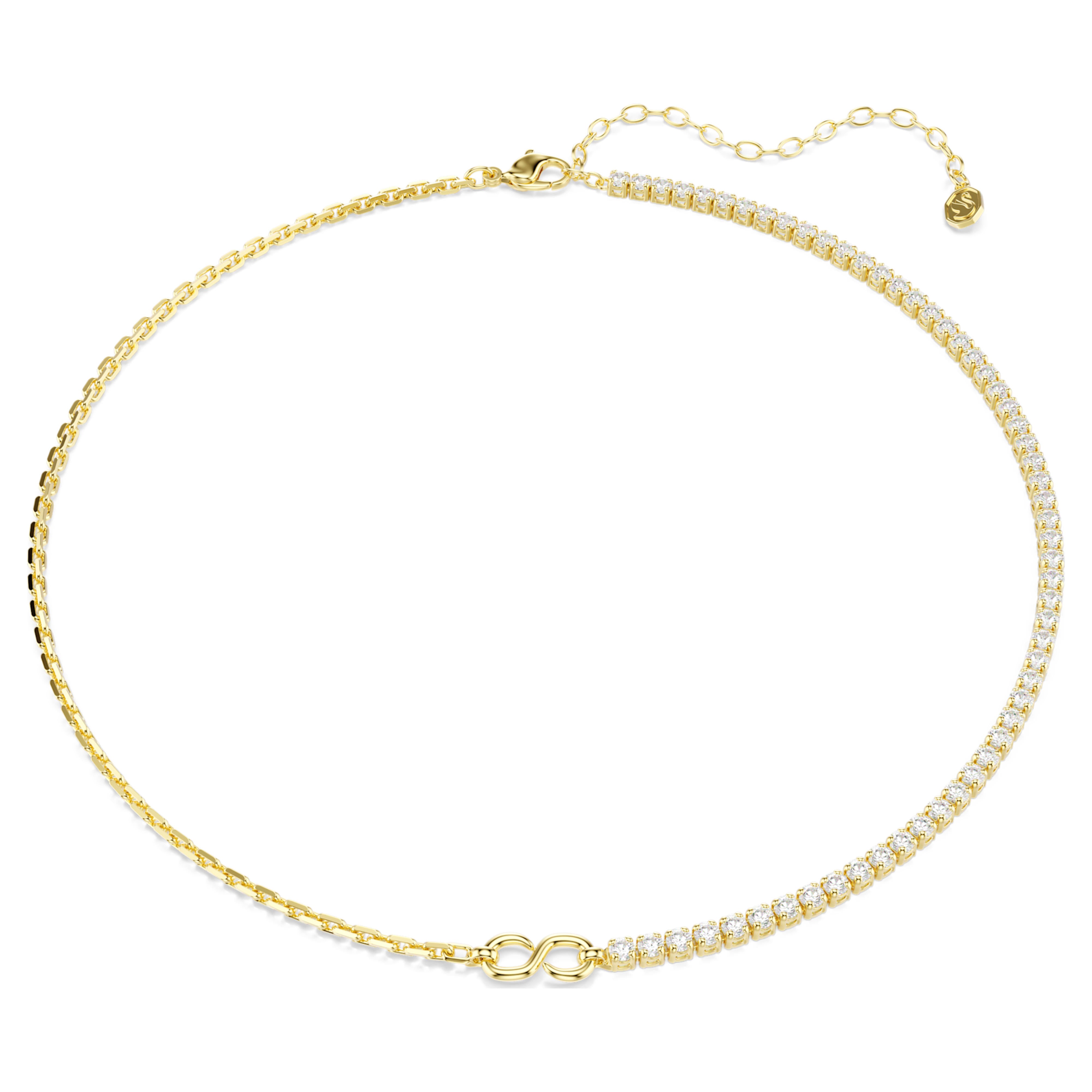 Collier Swarovski - Matrix Tennis - Chaîne - Blanc & Doré