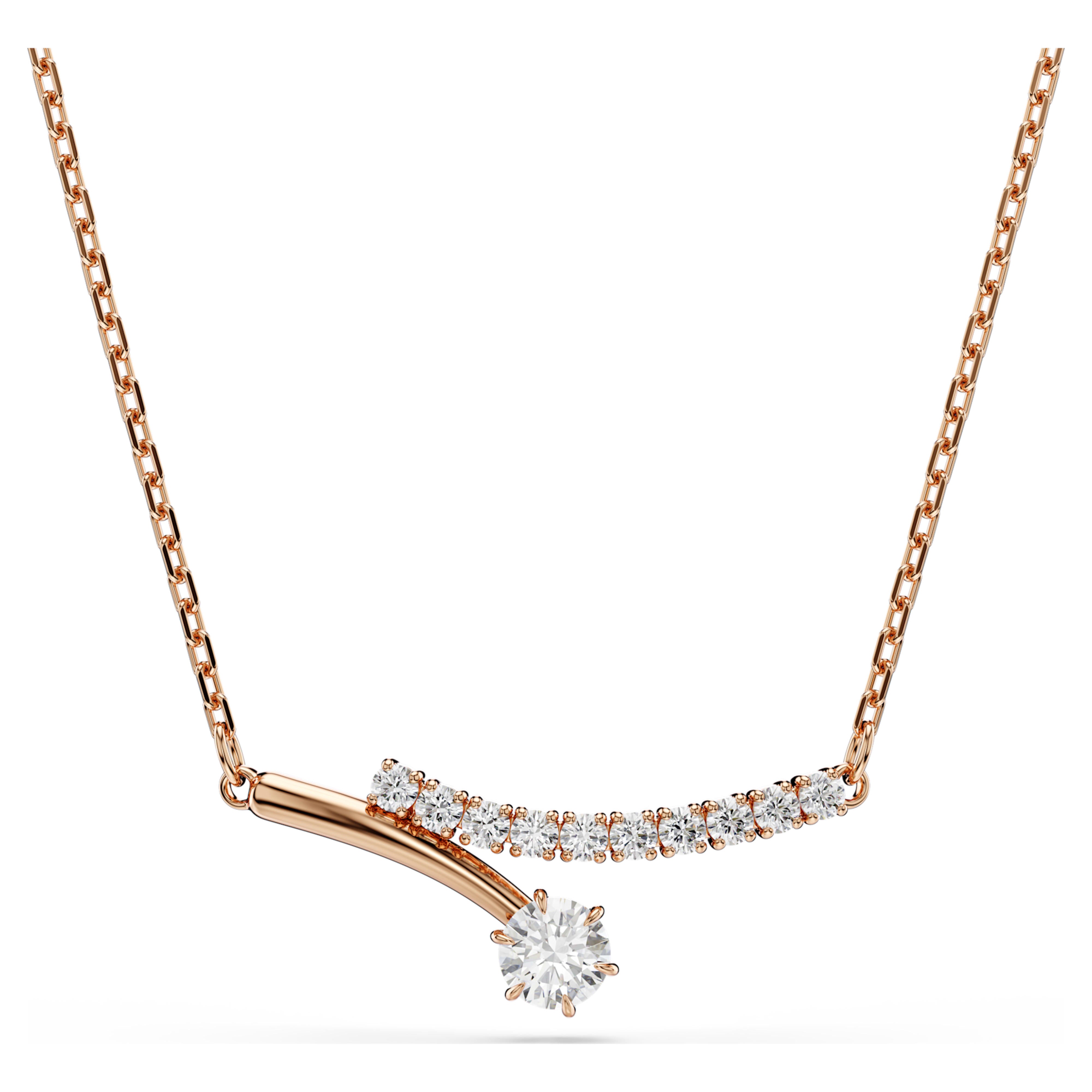 Collier Swarovski - Matrix Crash - Blanc & Doré Rosé