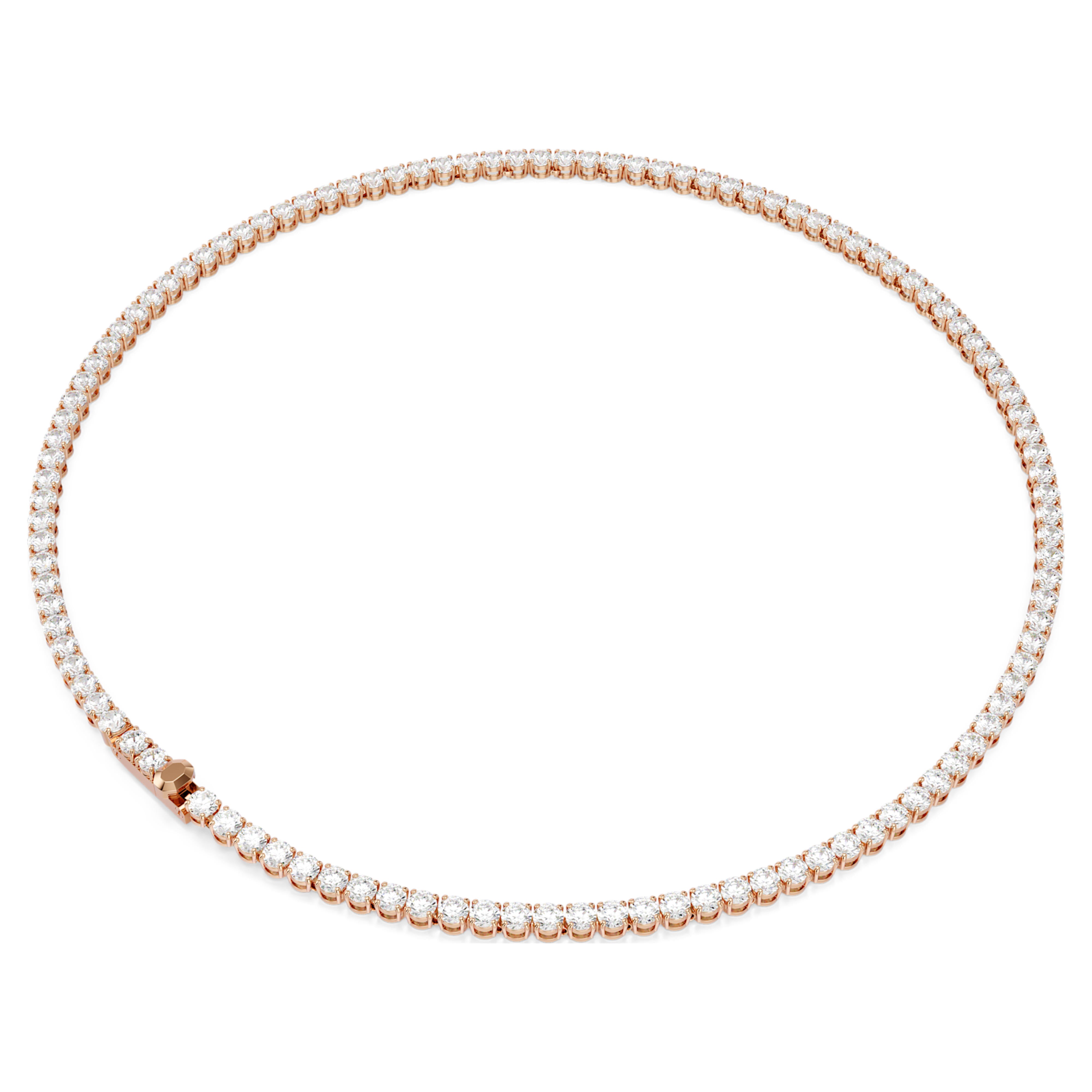 Collier Tennis Swarovski - Matrix Tennis - Blanc & Doré Rosé (M) vue 4