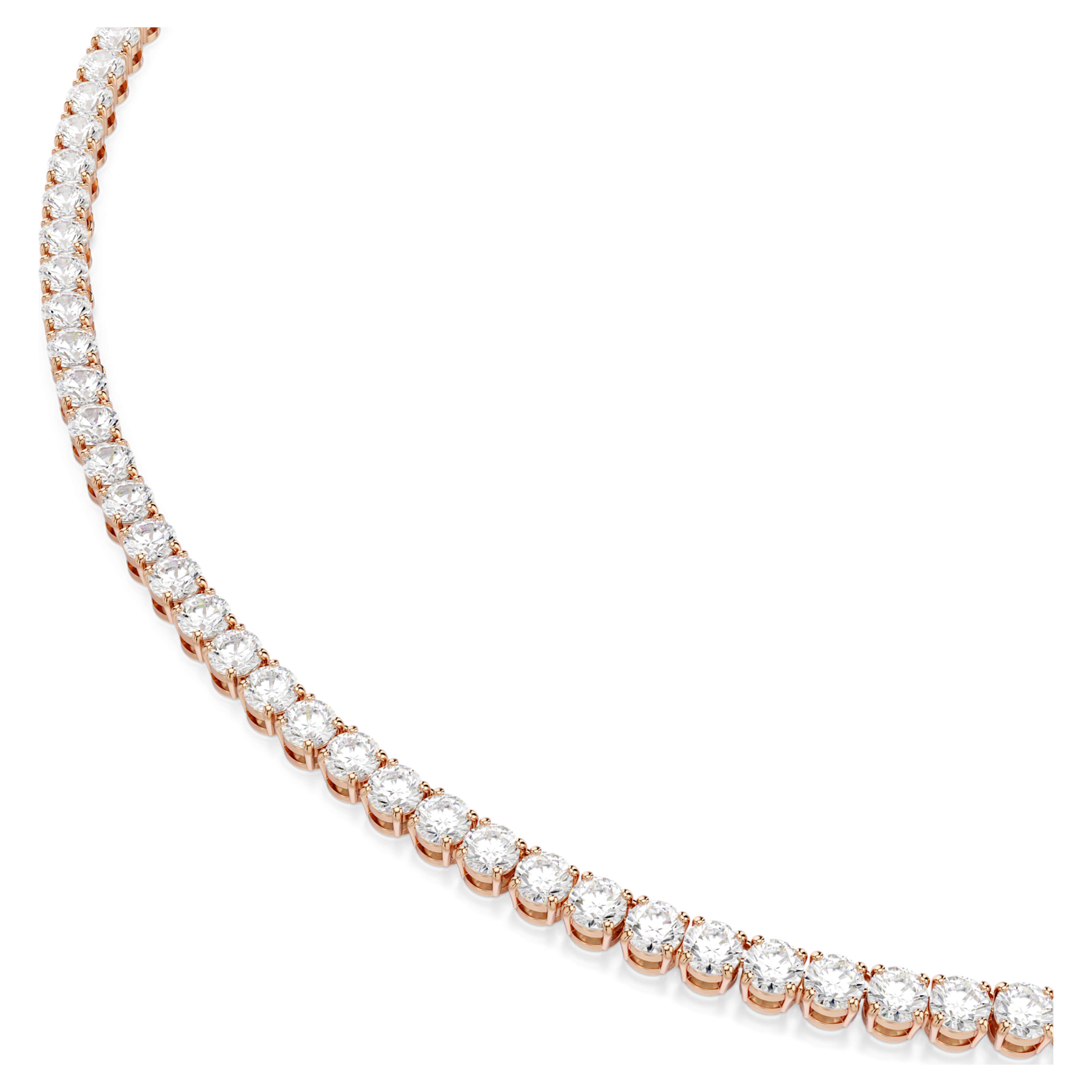 Collier Tennis Swarovski - Matrix Tennis - Blanc & Doré Rosé (M) vue 5