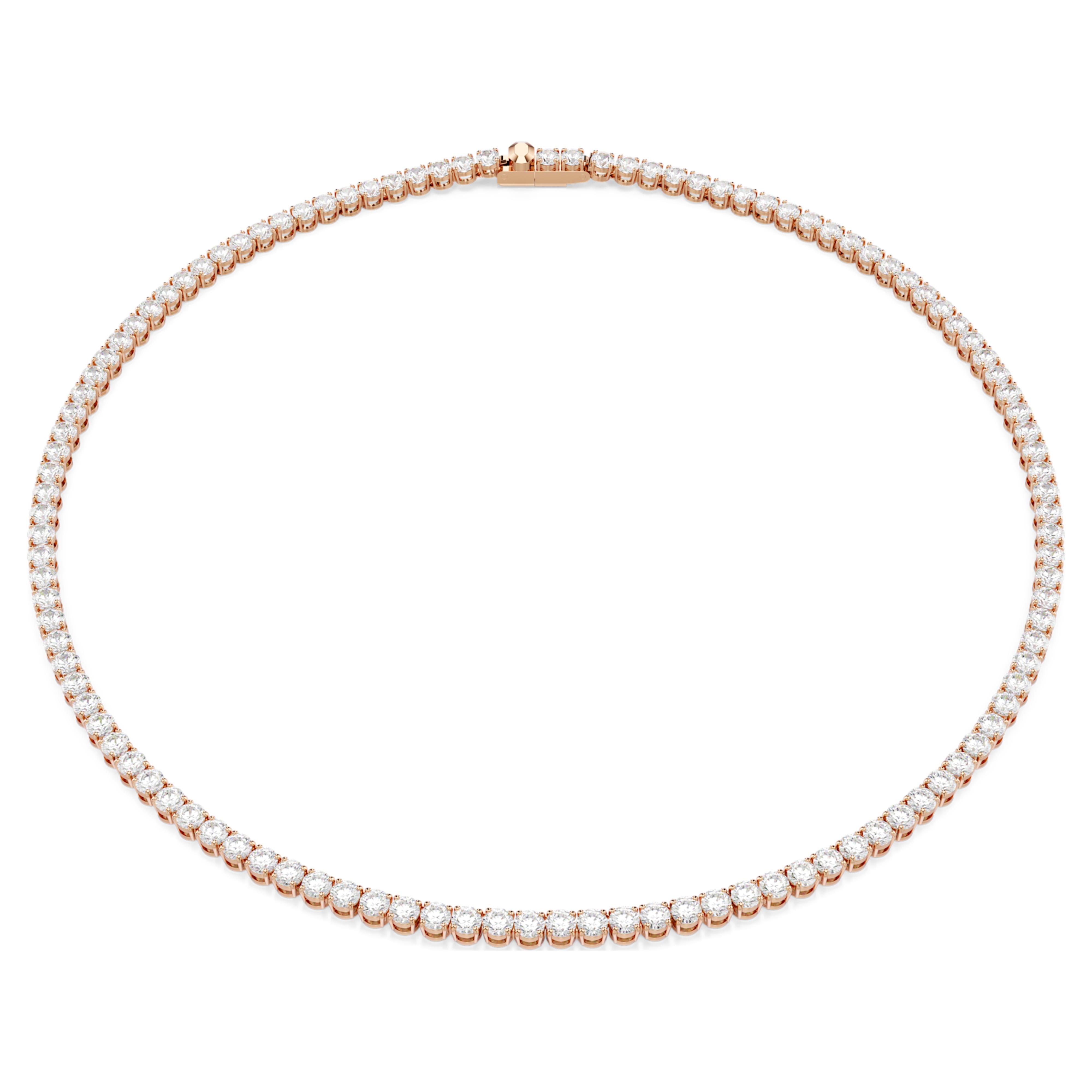 Collier Tennis Swarovski - Matrix Tennis - Blanc & Doré Rosé (M)