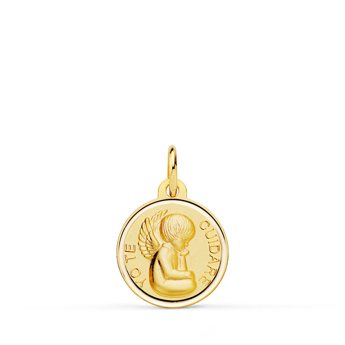 Médaille de Lange en Or Jaune 18K "i Will Take Care Of You" Taille de la Lunette : 14 mm