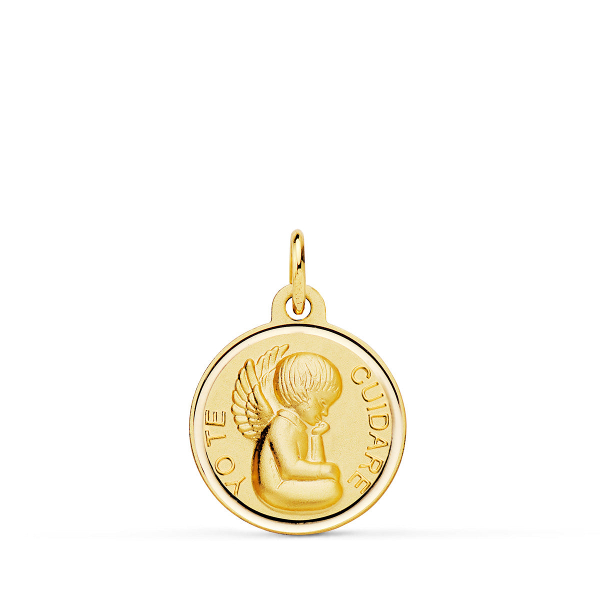 Médaille de Lange en Or Jaune 18K "i Will Take Care Of You" Taille de la Lunette : 16 mm