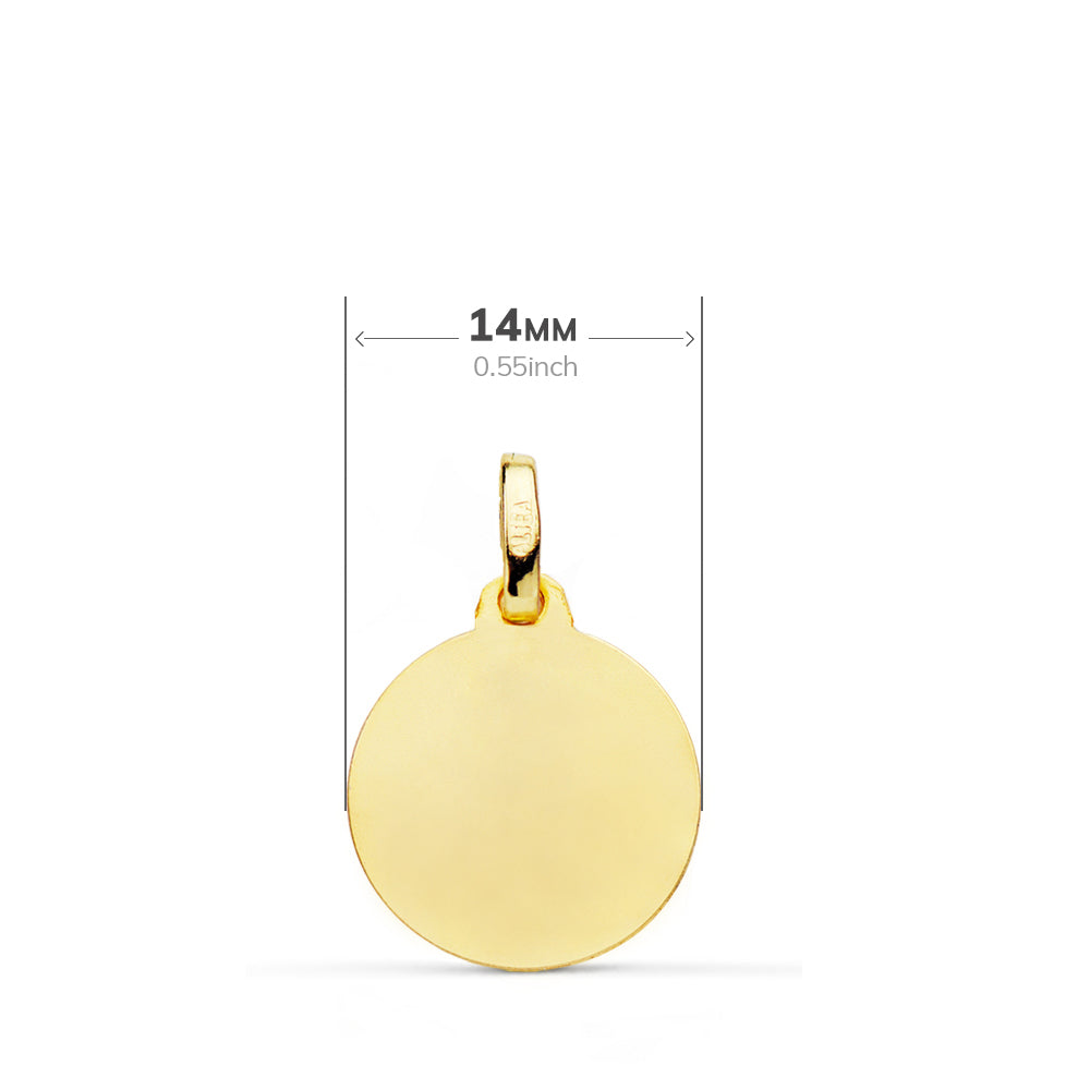 Médaille Ange en Or Jaune 18K "ill Take Care Of You" Sculptée Taille : 14 mm