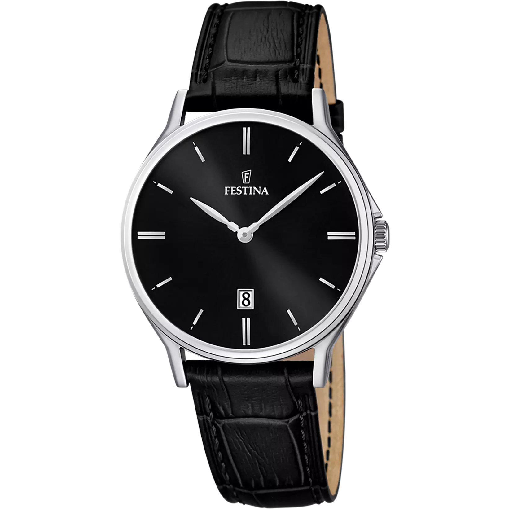 Classics - Model F16745/5 - Black & Black Leather - Festina Watch