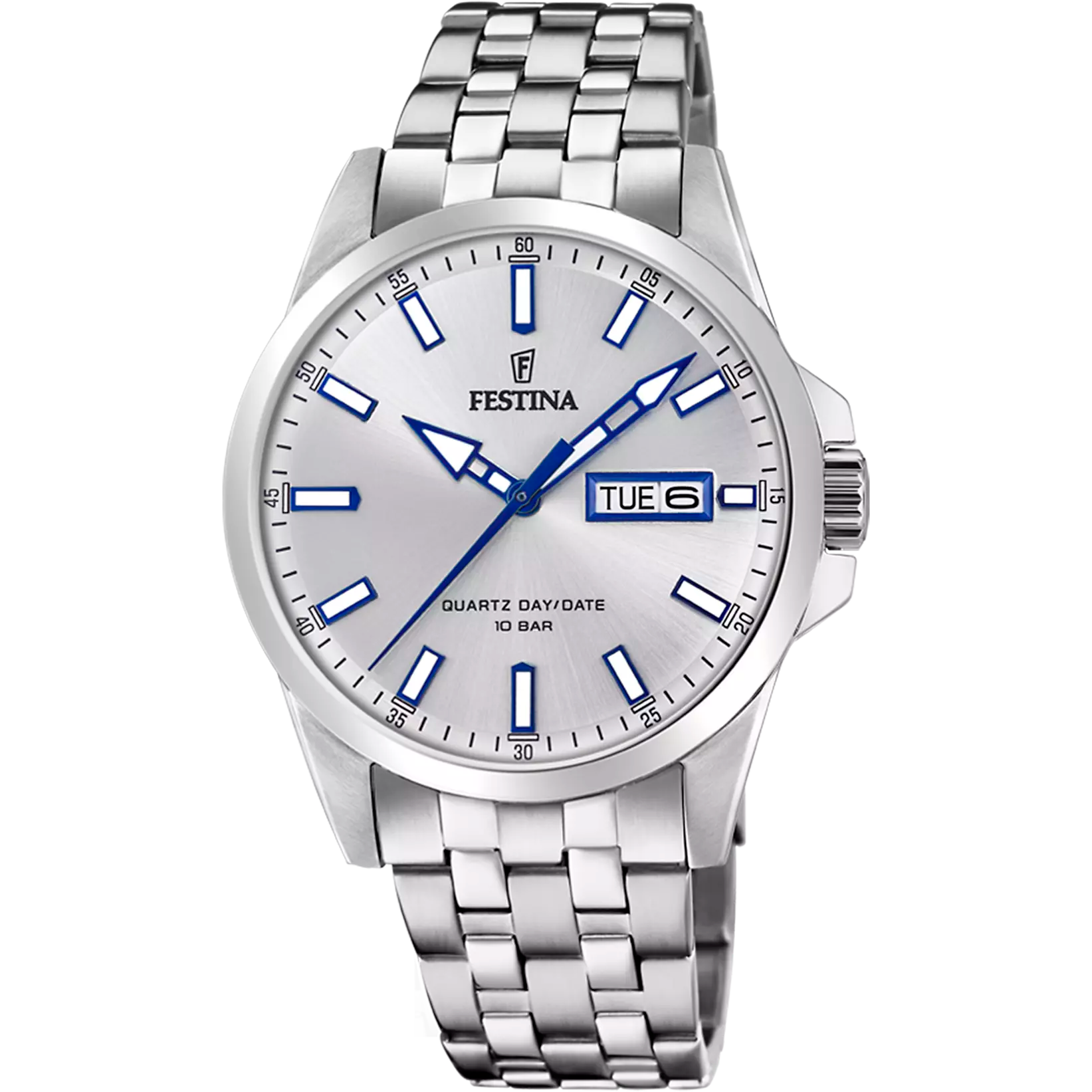 Clásicos - Modelo F20357/1 - Plata y Azul - Reloj Festina