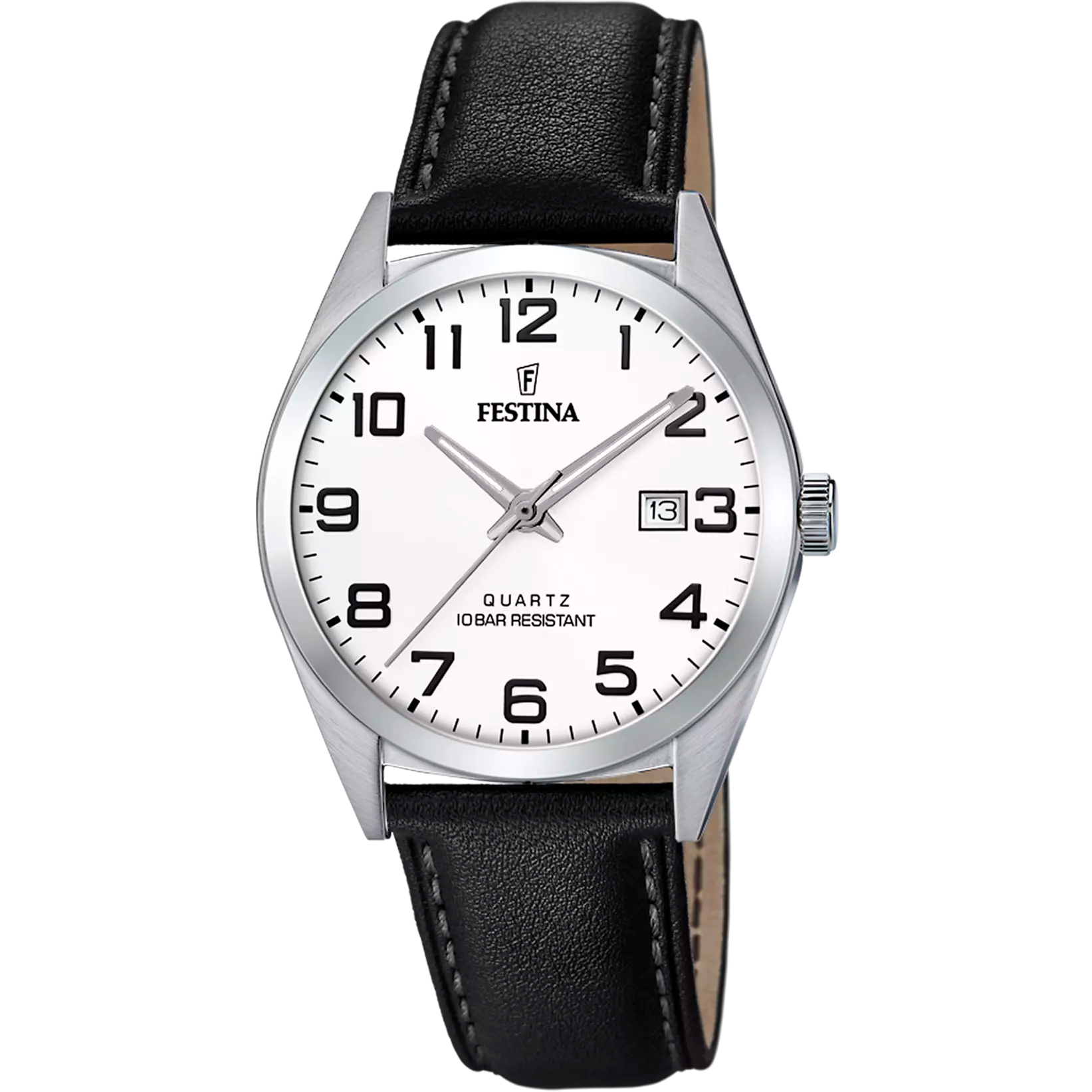 Classics - Model F20446/1 - Black & White Leather - Festina Watch