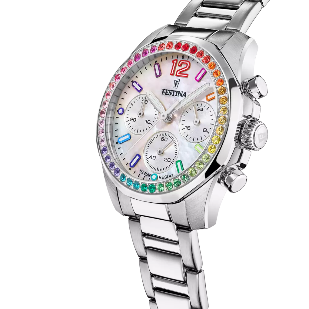 Festina BOYFRIEND スチール製レディースウォッチ、スチール製ブレスレット付き | F20606/2