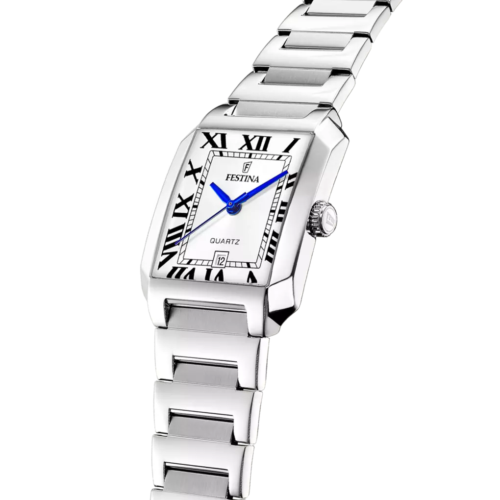 Festina On the Square dameshorloge stalen armband | F20679/1