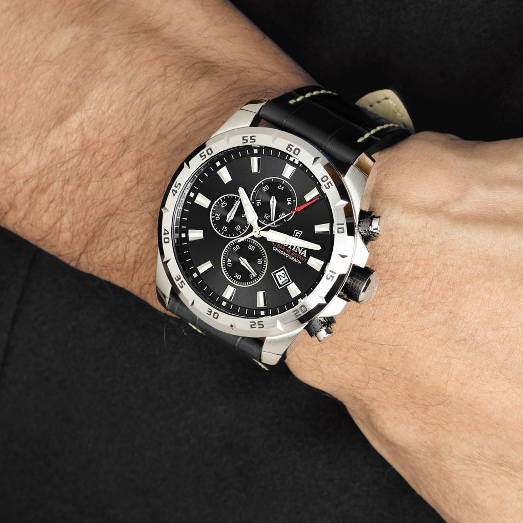 Festina herreur TIDLØS KRONOGRAF stållæderrem | F20692/4