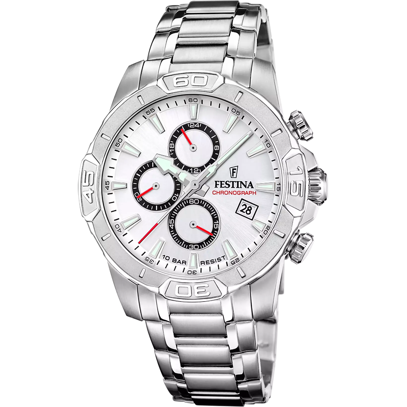 Ceas barbatesc Festina TIMELESS CHRONOGRAPH bratara din otel | F20704/1
