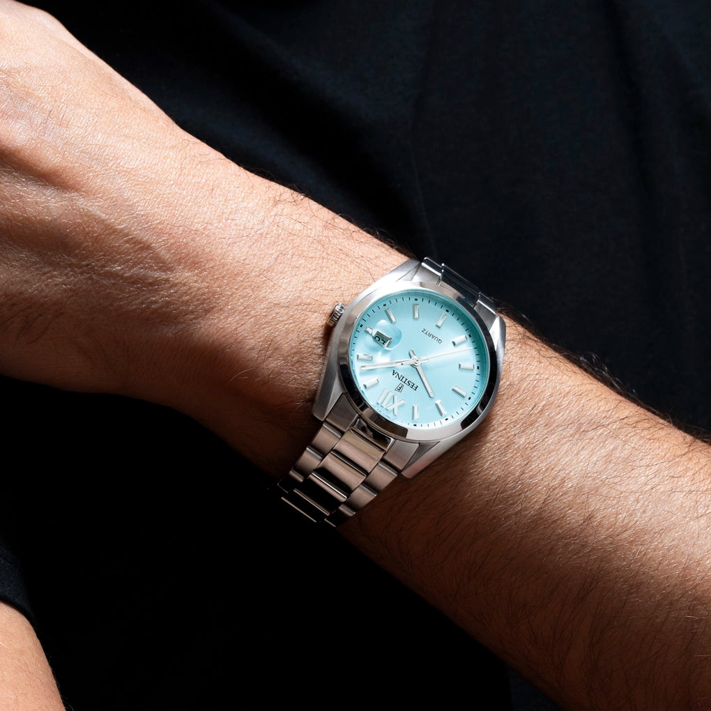 Classics - Model F20707/2 - Silver & Light Blue - Festina Watch