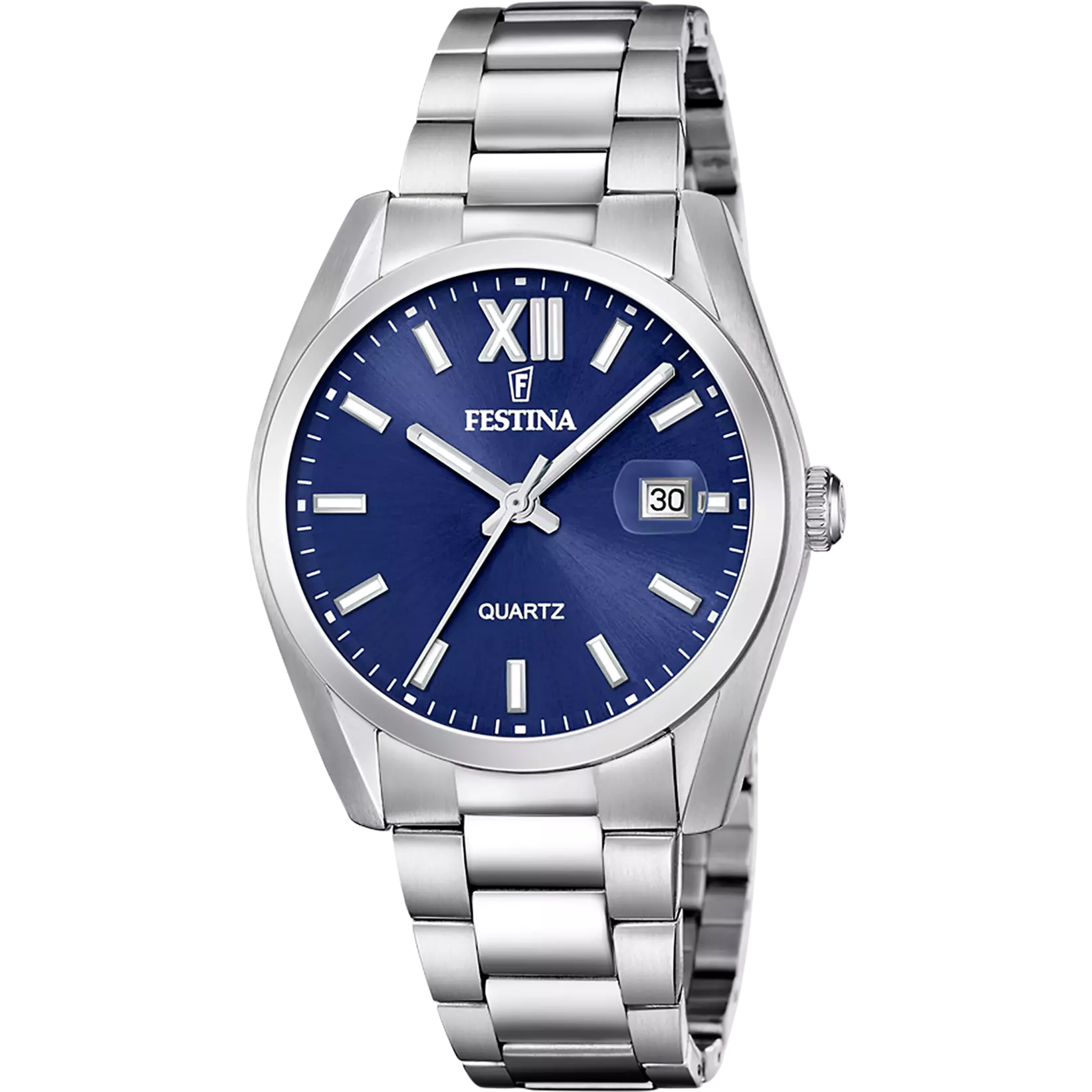 Clásicos - Modelo F20707/7 - Plata y Azul Oscuro - Reloj Festina