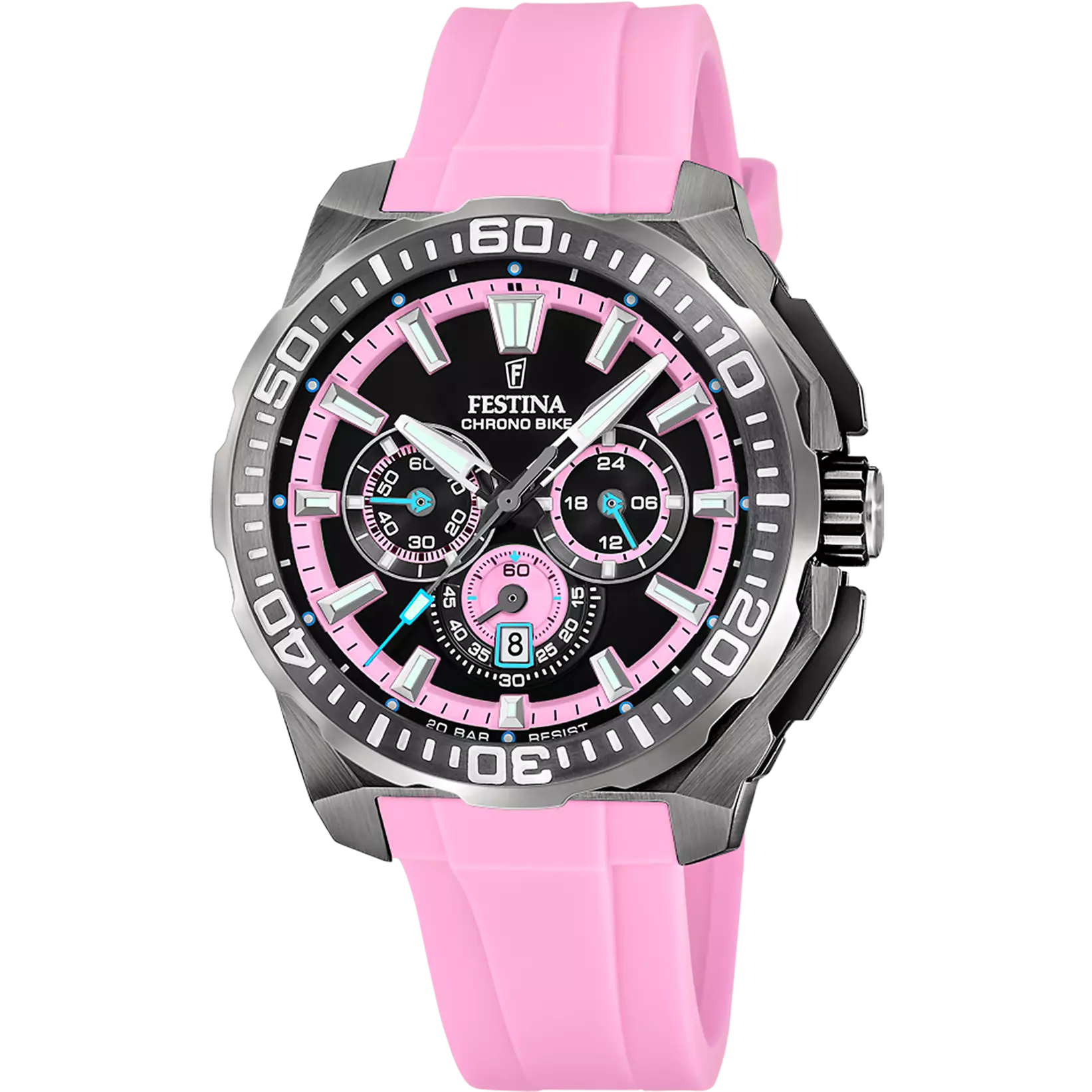 Festina CHRONO BIKE men's watch steel rubber strap | F20725/2