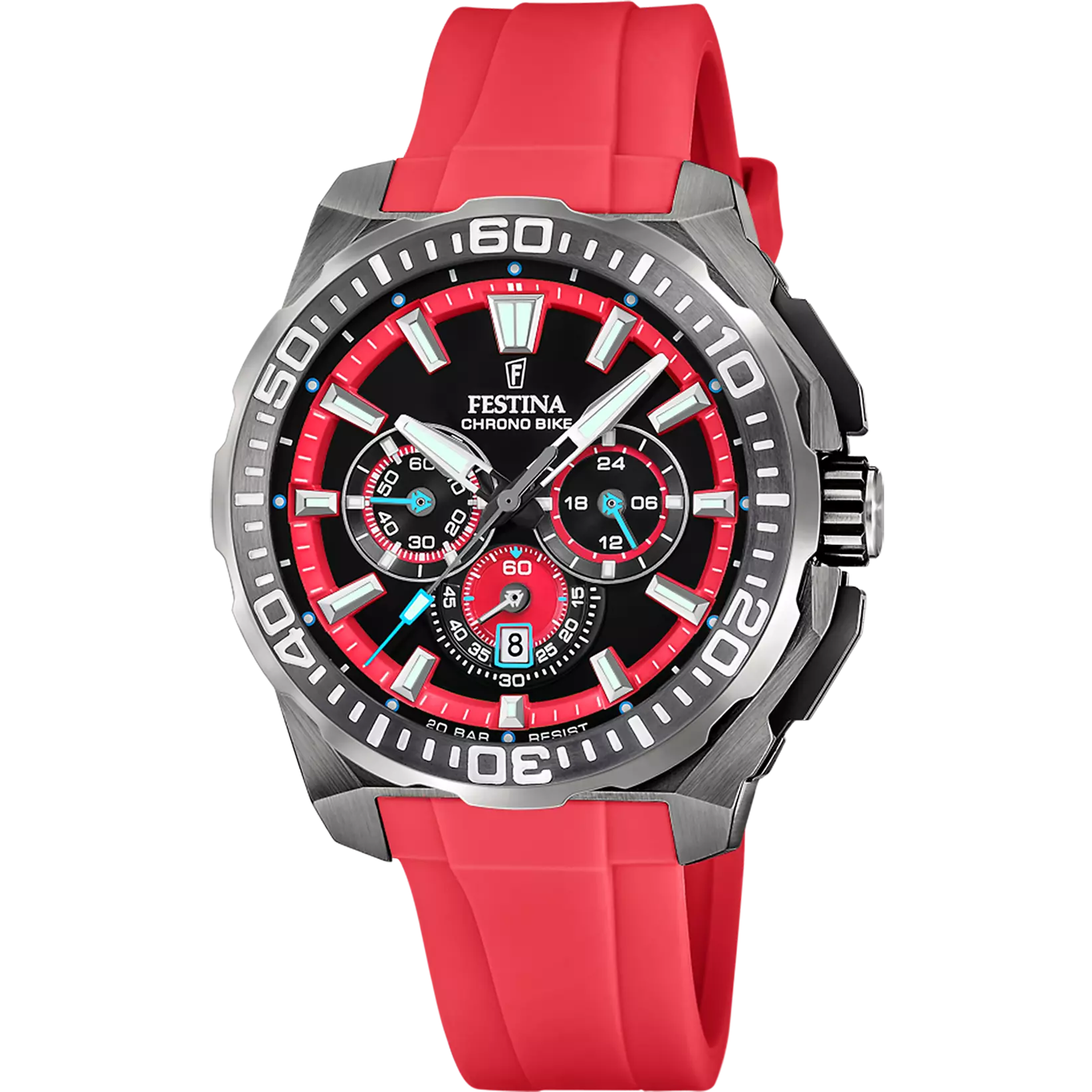 Chrono Bike - Modelo F20725/5 - Rojo y Negro - Reloj Festina