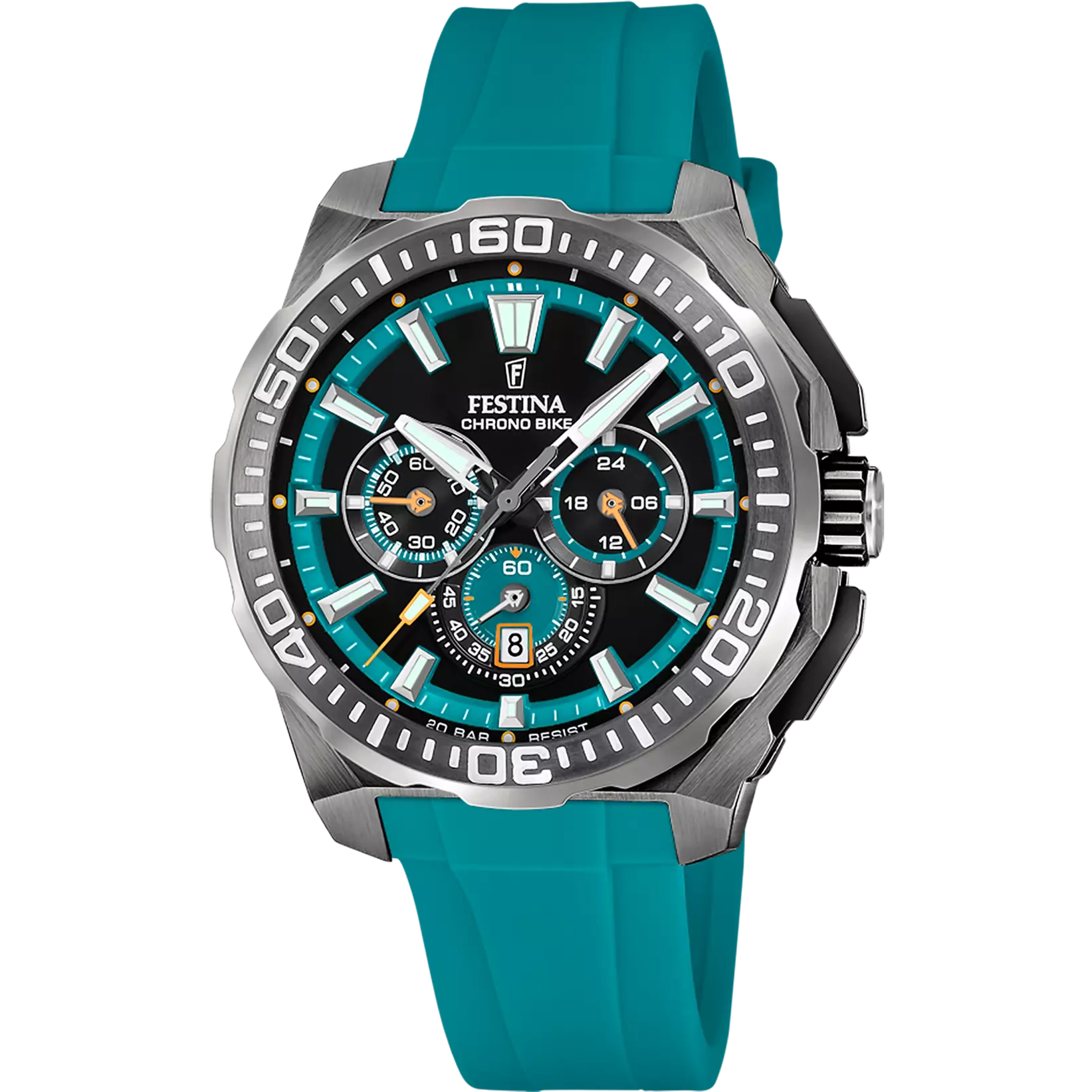 Chrono Bike - Model F20725/6 - Turquoise Blue & Black - Festina Watch